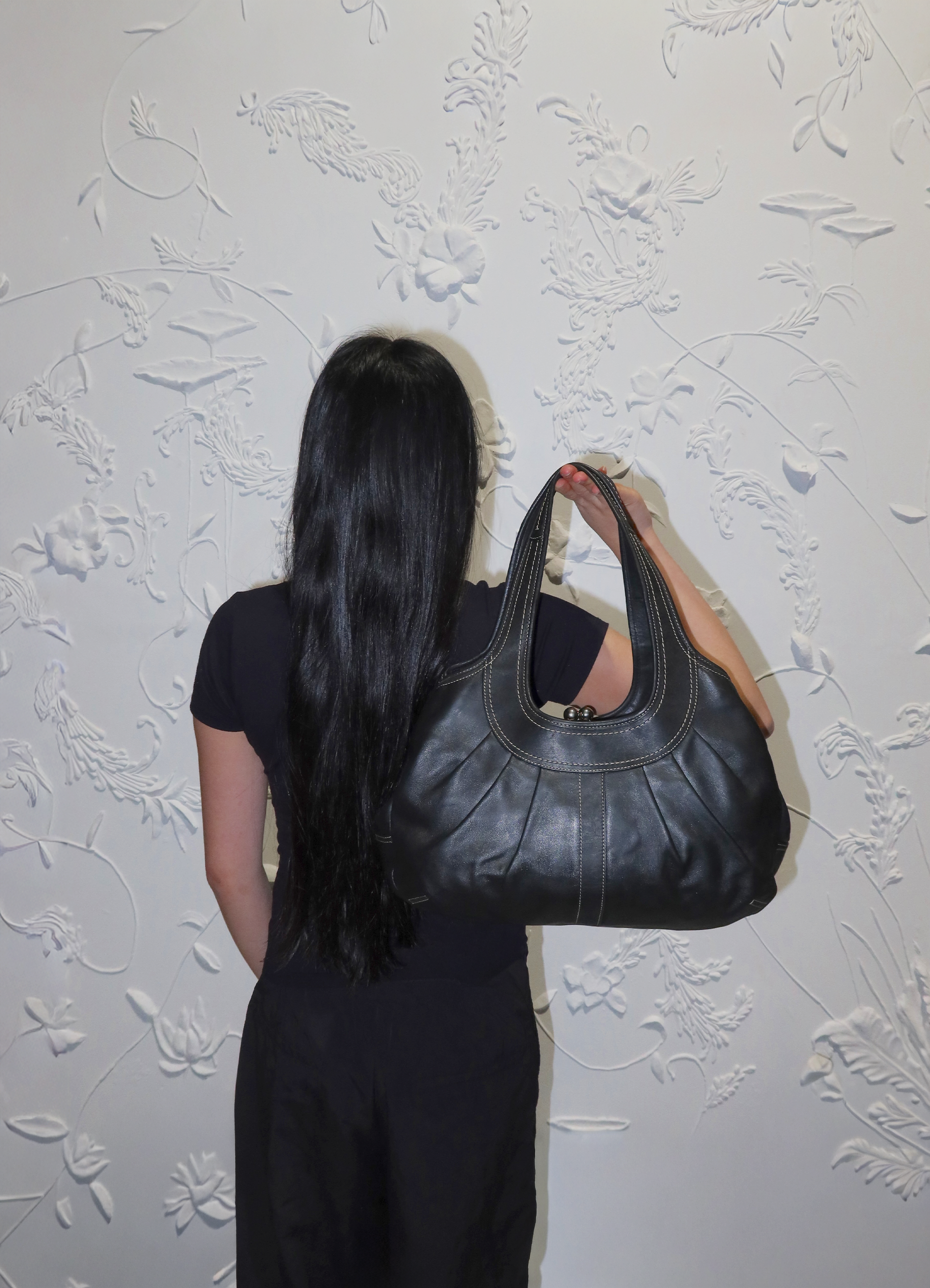 ERGO PLEATED FRAME SATCHEL BAG