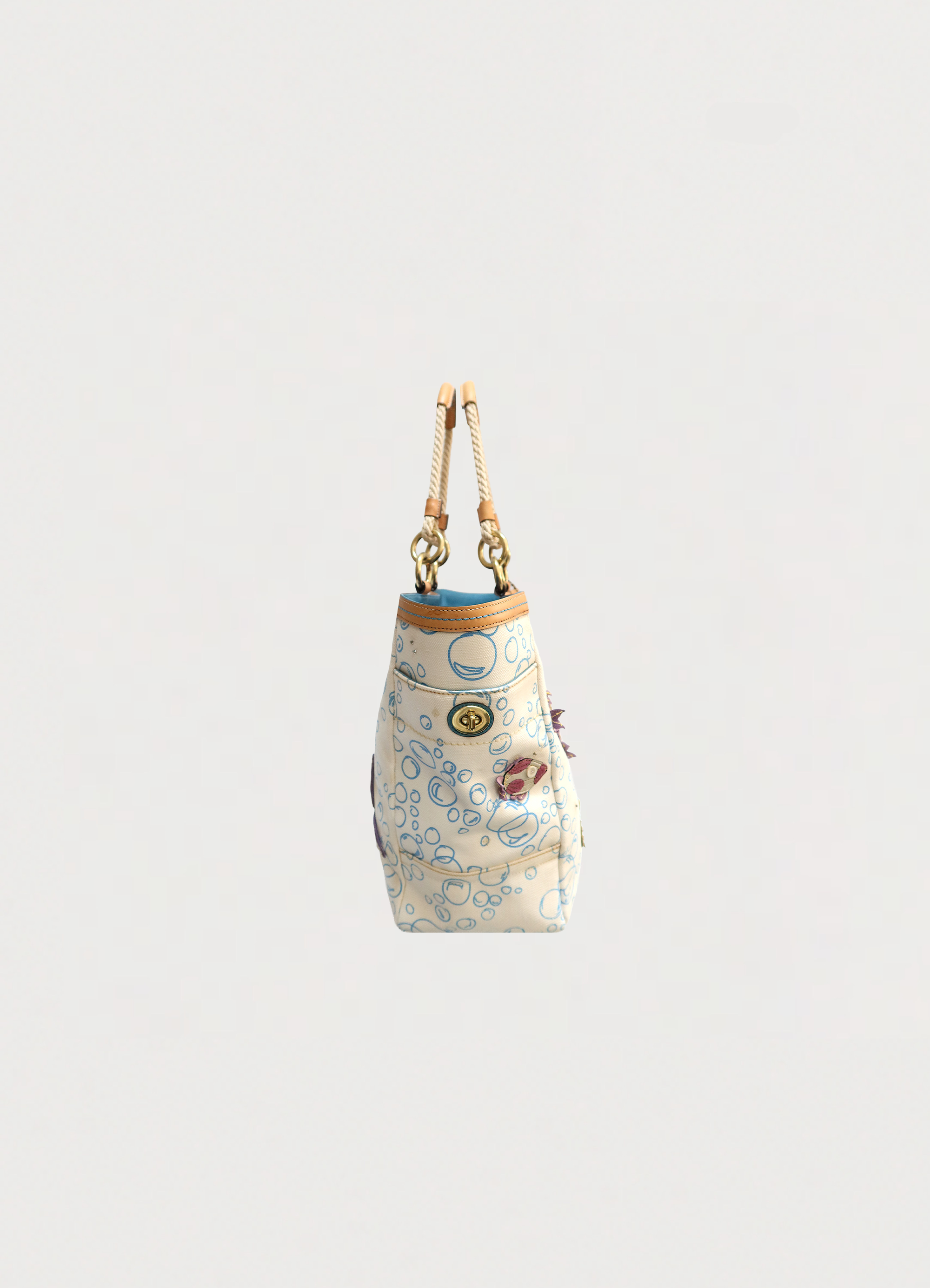 LIMITED EDITION RESORT BUBBLE FISH CORAL TOTE BAG