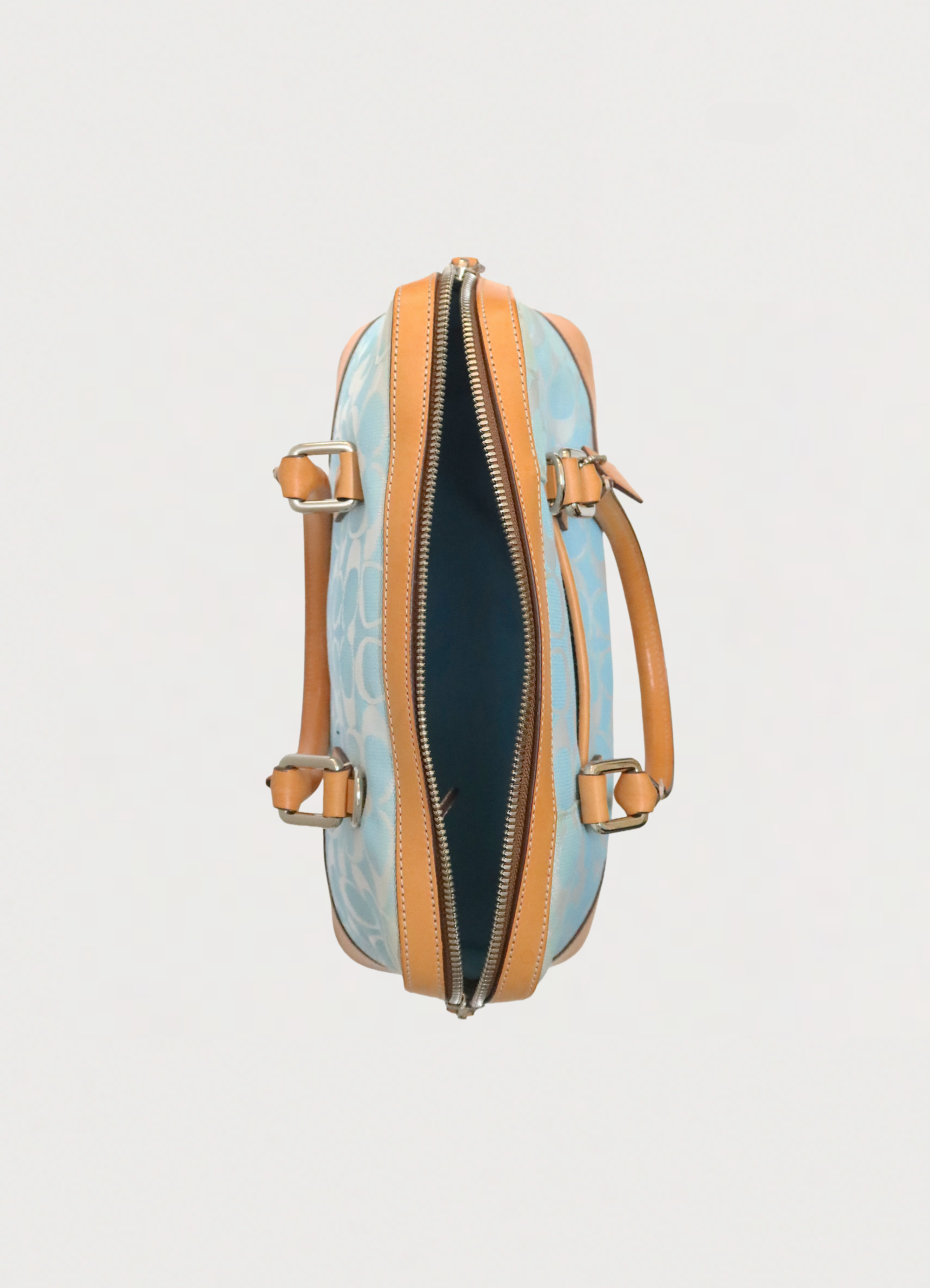 SIGNATURE CANVAS SATCHEL HANDBAG