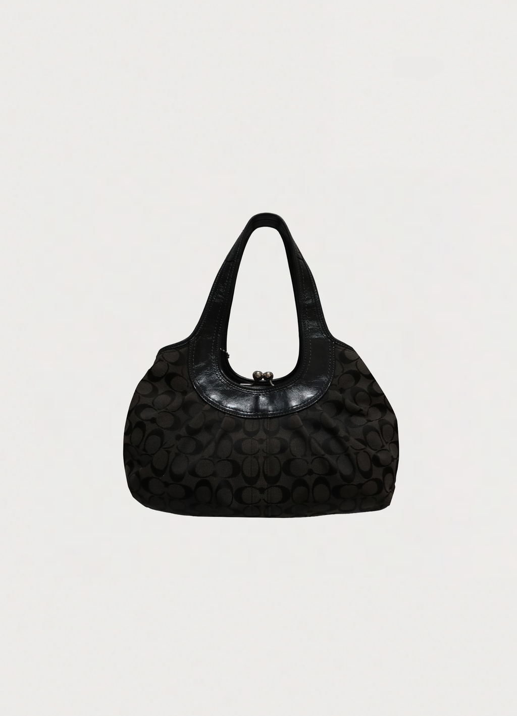 ERGO KISSLOCK PLEATED FRAMED SATCHEL SHOULDER BAG