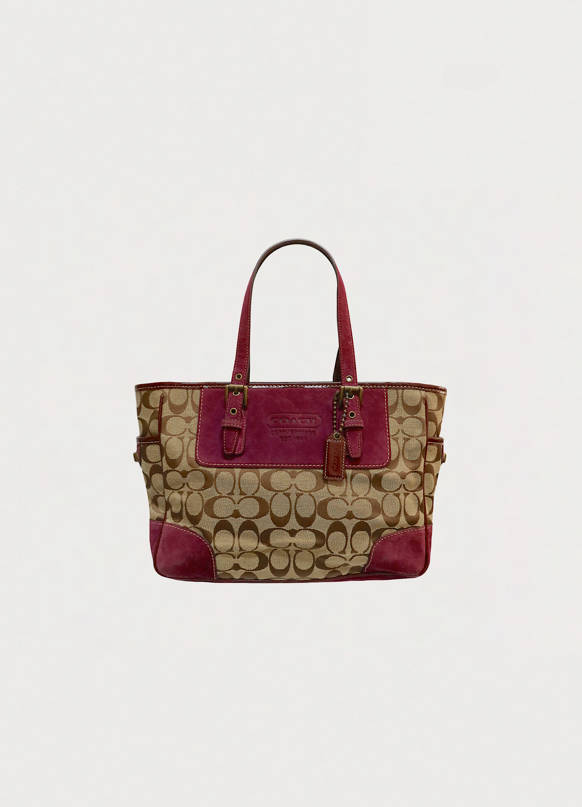 HAMPTONS SUEDE SIGNATURE TOTE BAG