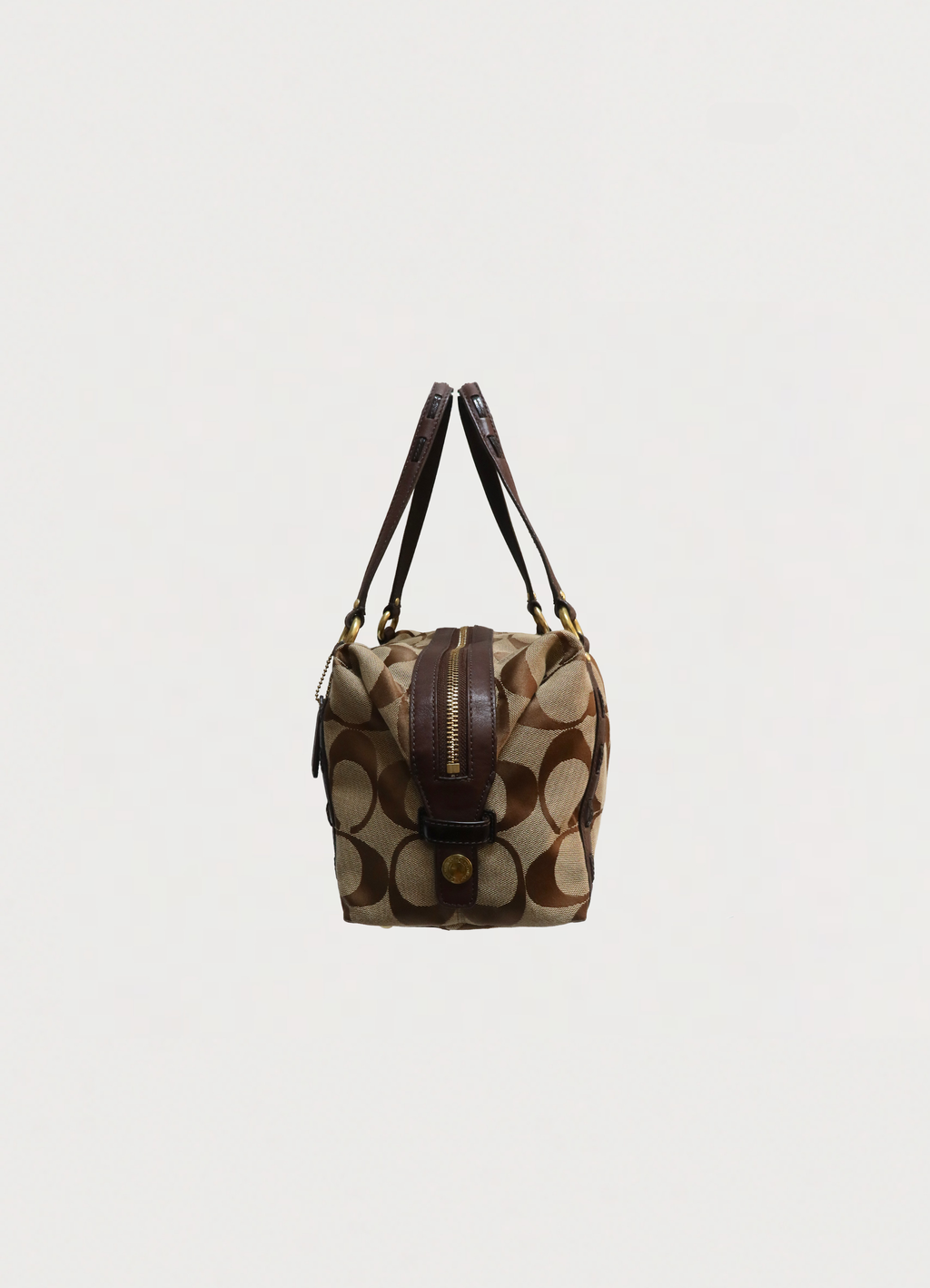 SIGNATURE MONOGRAM SATCHEL SHOULDER BAG