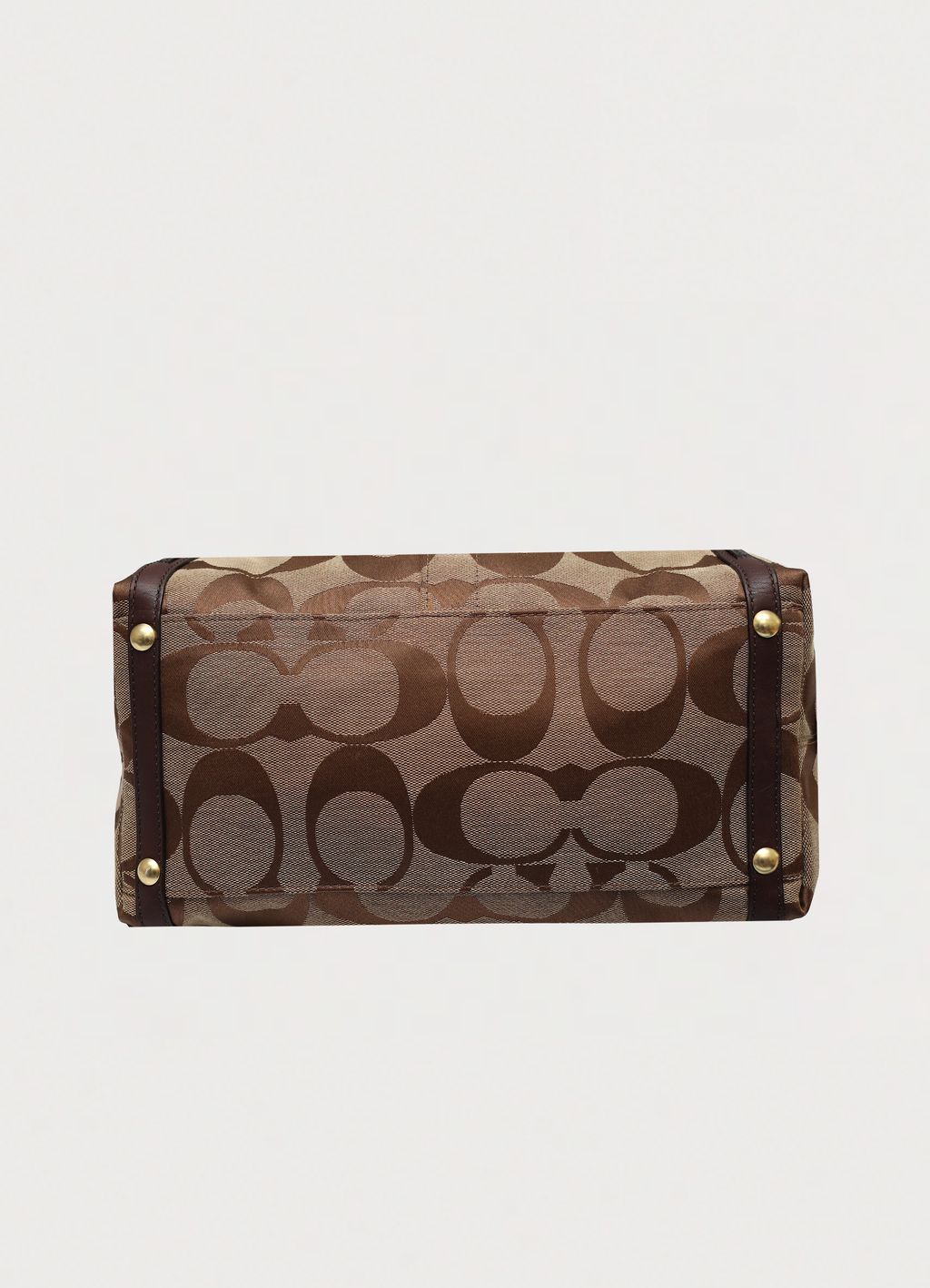 SIGNATURE MONOGRAM SATCHEL SHOULDER BAG