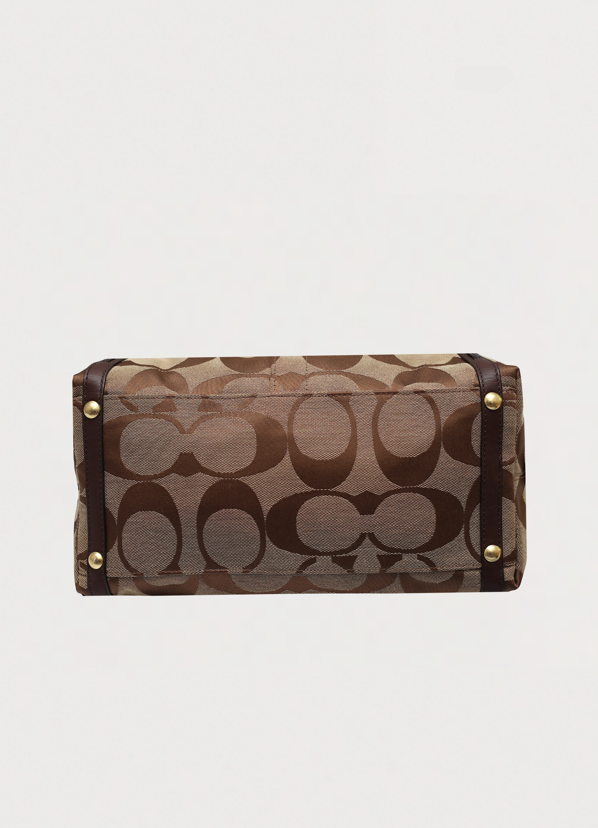 SIGNATURE MONOGRAM SATCHEL SHOULDER BAG