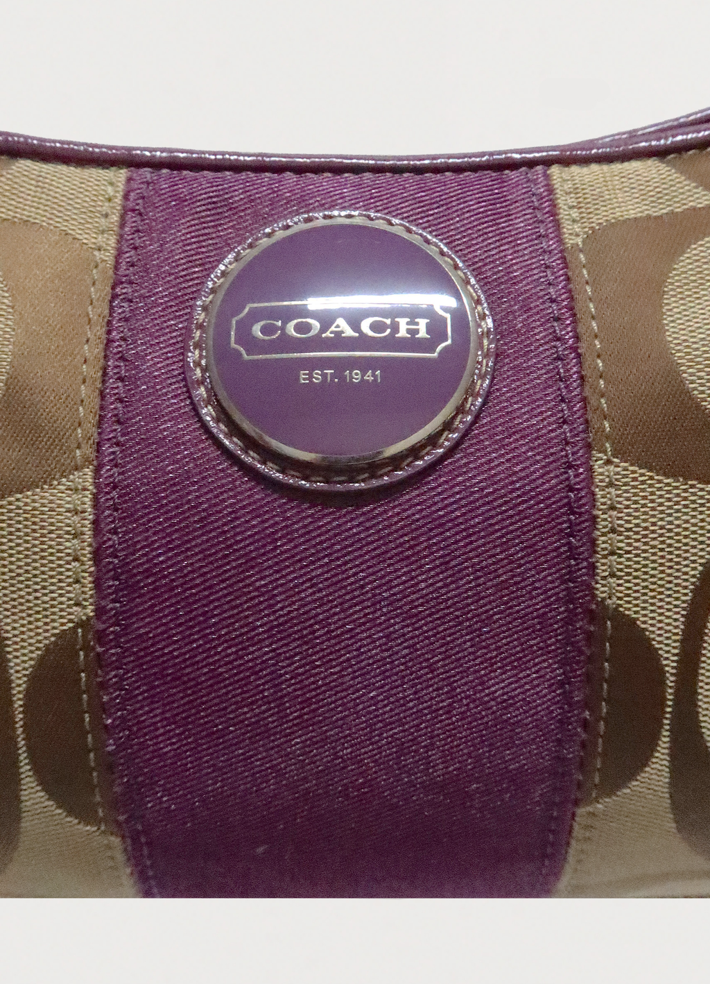 SIGNATURE STRIPE DEMI SHOULDER BAG