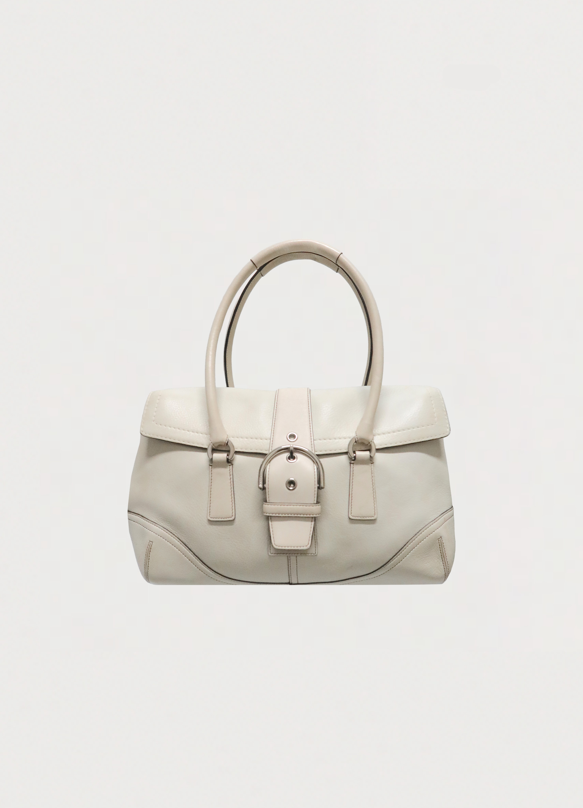HAMPTONS SOHO FLAP LEATHER SATCHEL BAG