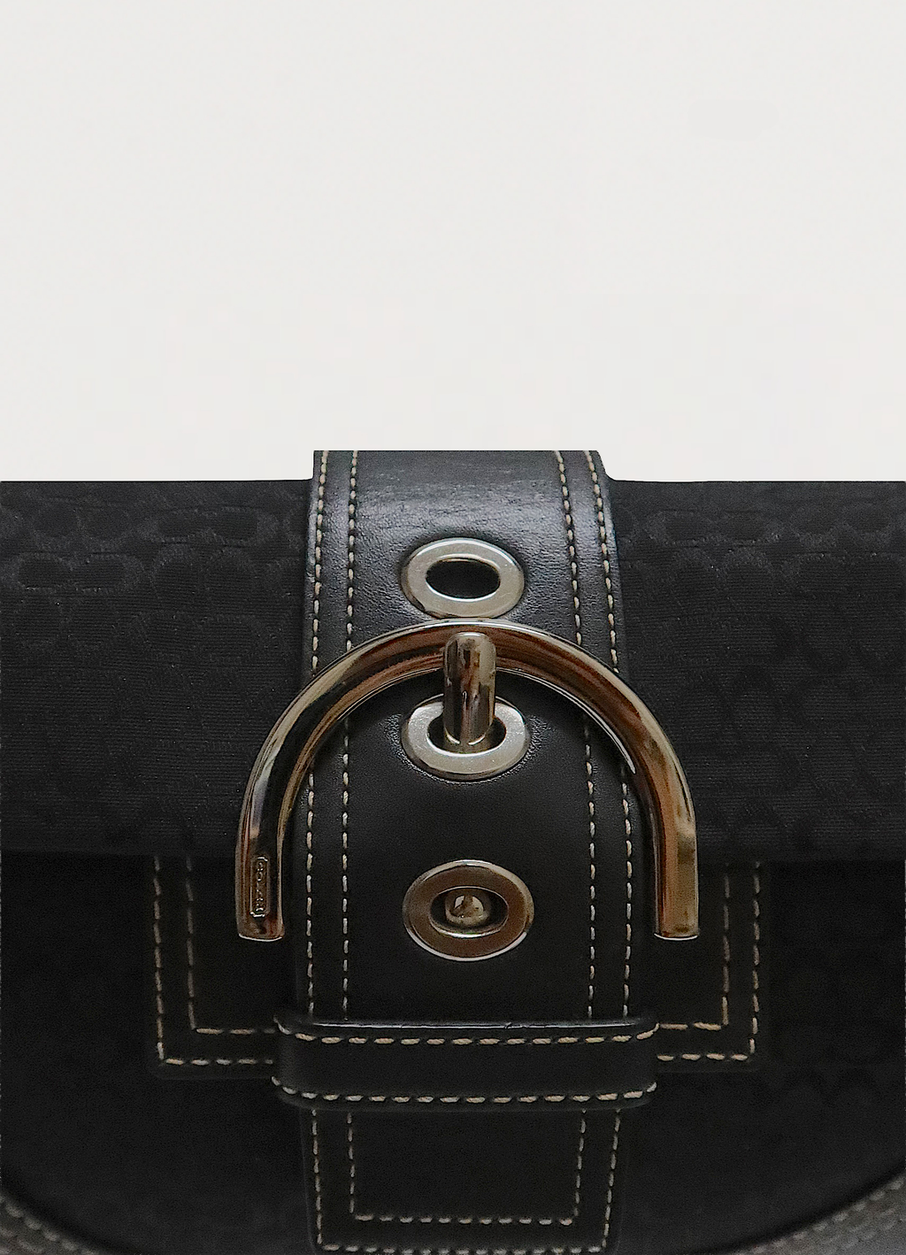SOHO SIGNATURE MONOGRAM FLAP SHOULDER BAG