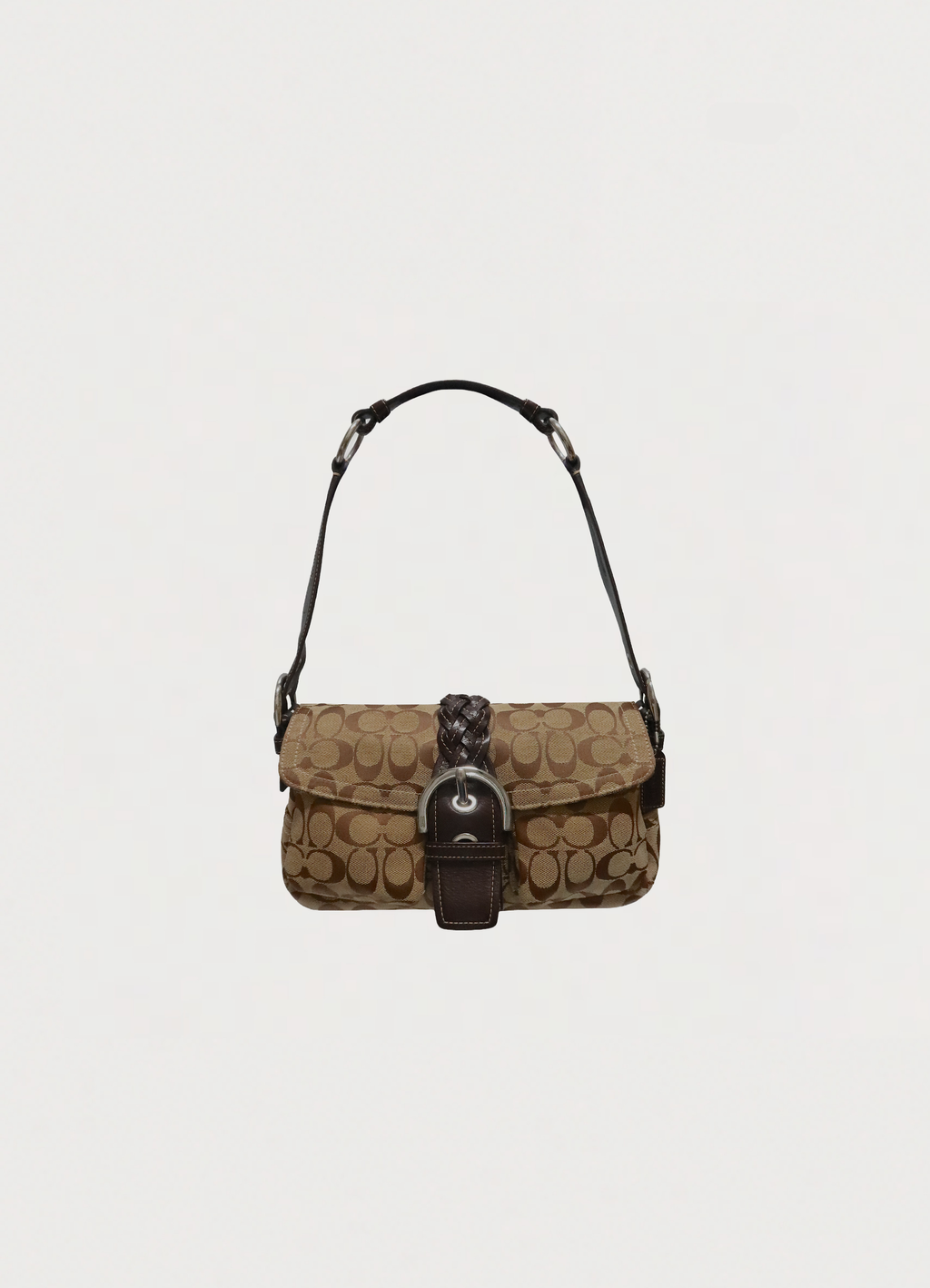 SOHO SIGNATURE BUCKLE SHOULDER BAG