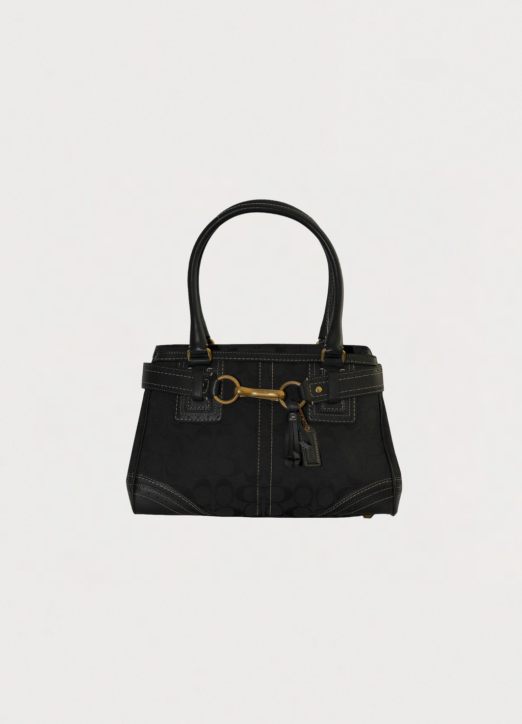 HAMPTONS MONOGRAM CARRYALL SATCHEL BAG