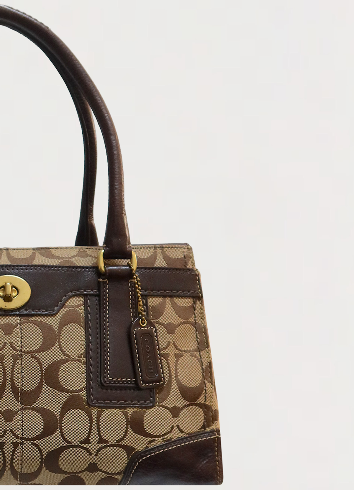 MADELINE SIGNATURE TURNLOCK SHOULDER BAG