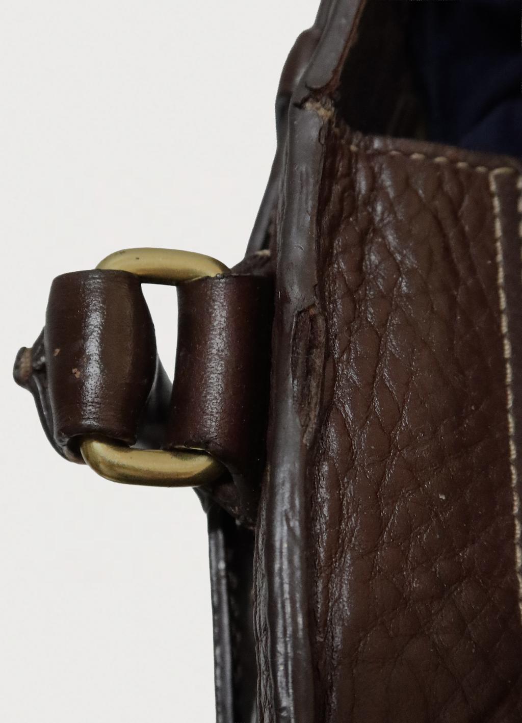 HAMPTONS PEBBLED LEATHER SATCHEL SHOULDER BAG