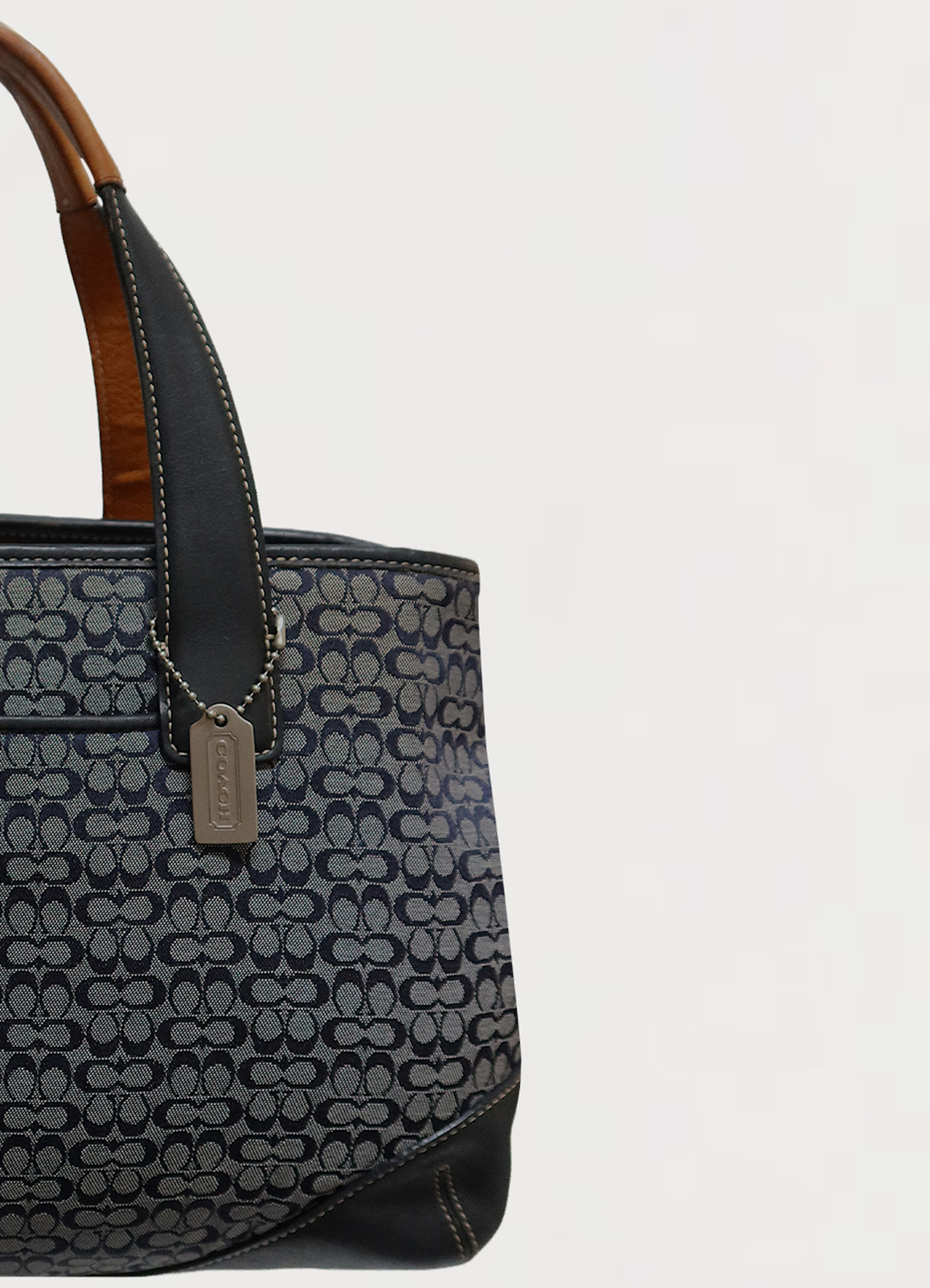 SIGNATURE JACQUARD HOBO SHOULDER BAG