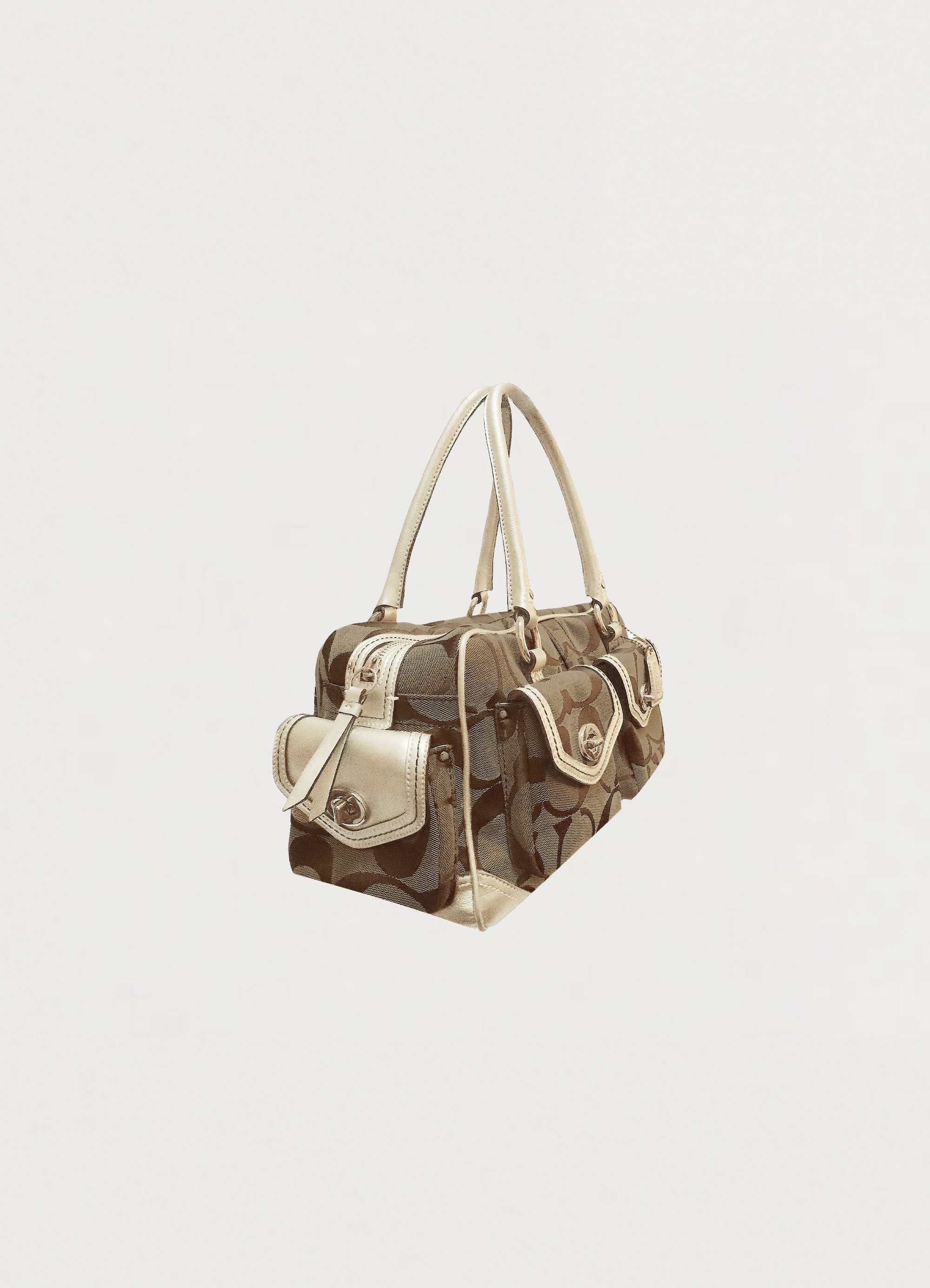 SIGNATURE GALLERY POCKET SATCHEL SHOULDER BAG