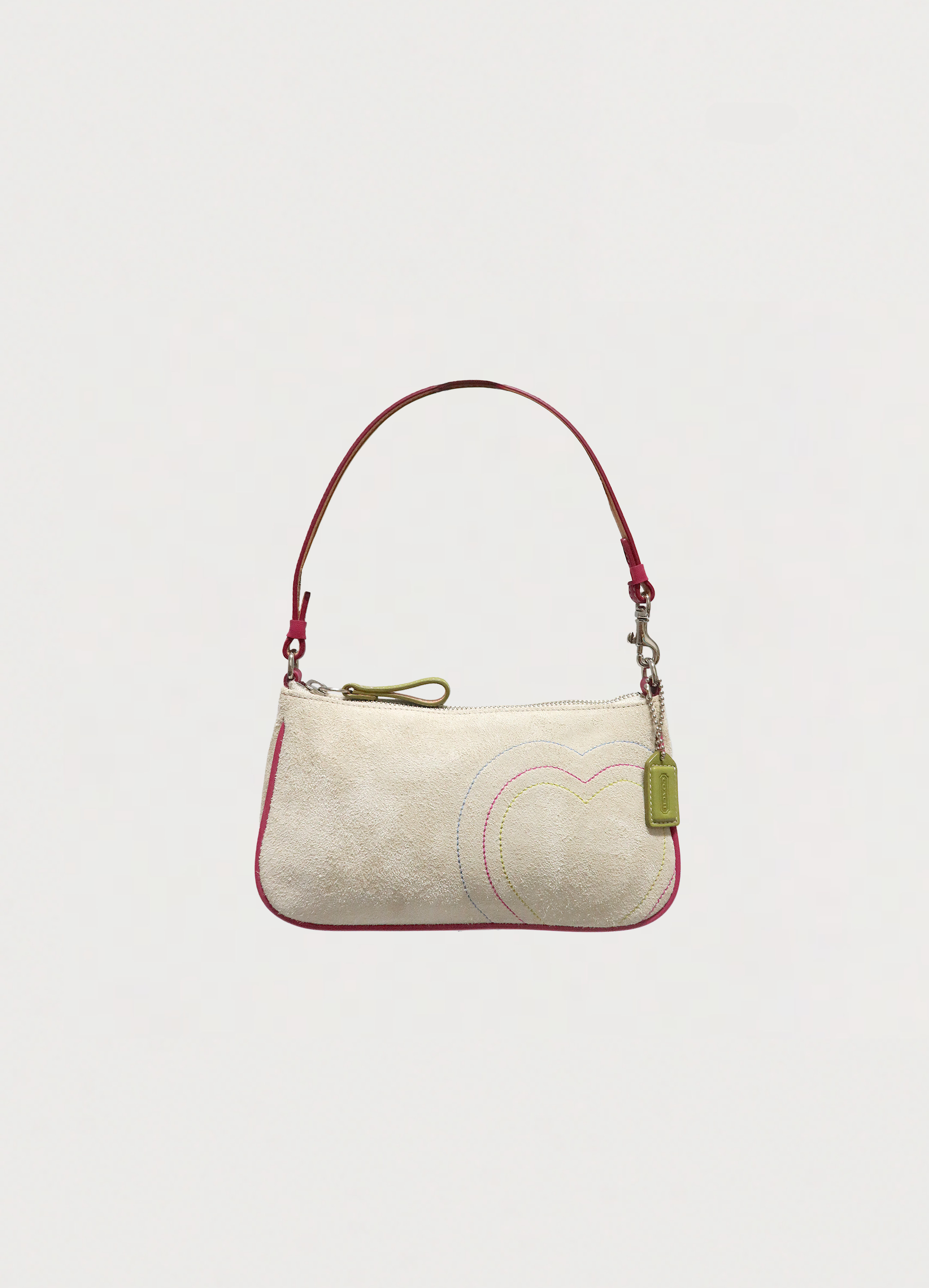 HEART SUEDE DEMI SHOULDER BAG