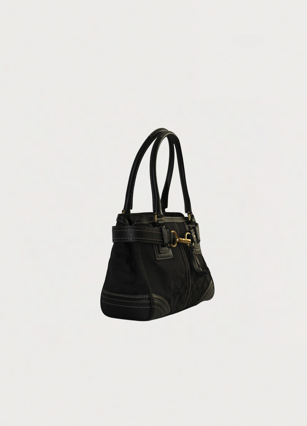 HAMPTONS MONOGRAM CARRYALL SATCHEL BAG