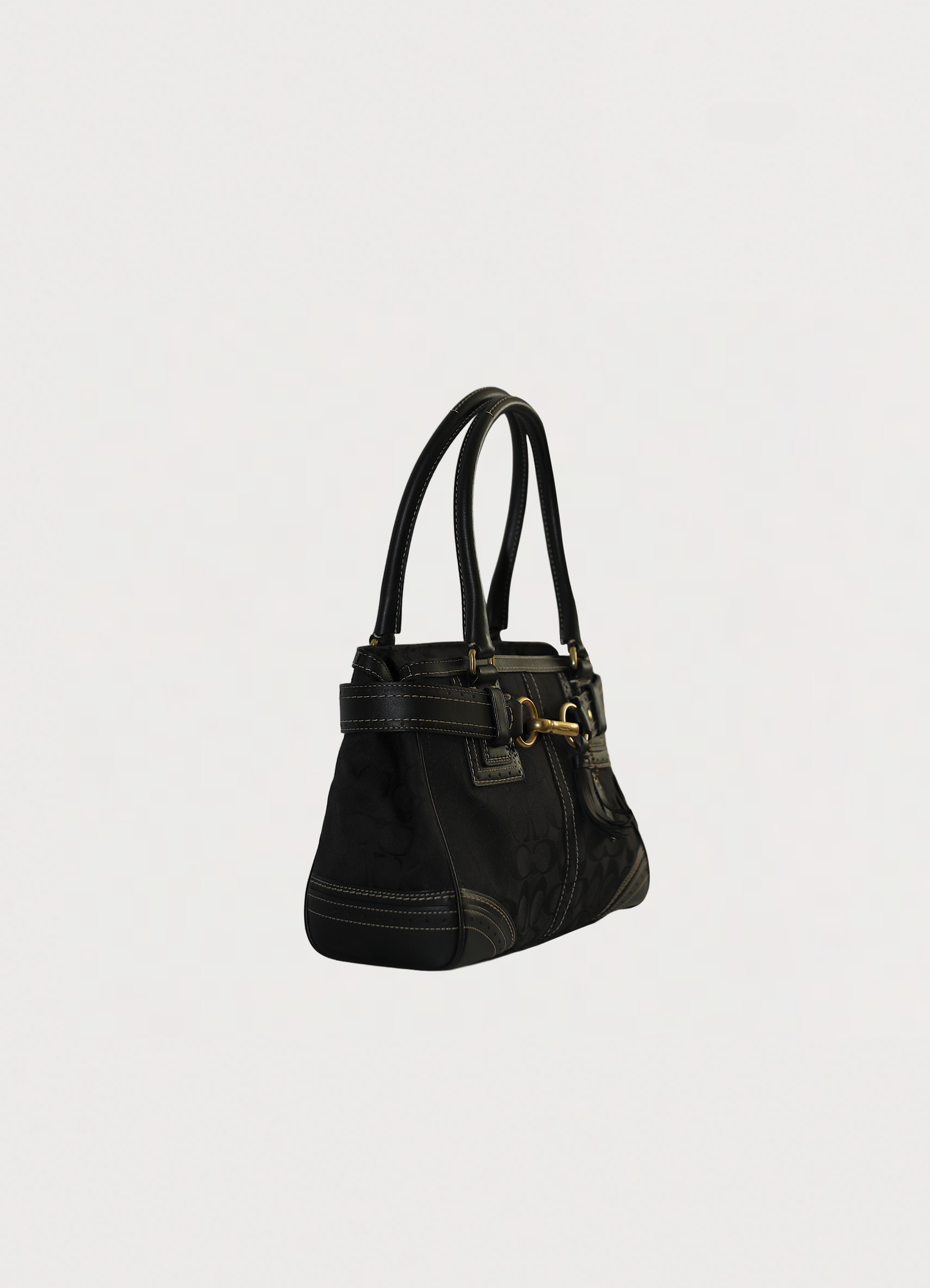 HAMPTONS MONOGRAM CARRYALL SATCHEL BAG