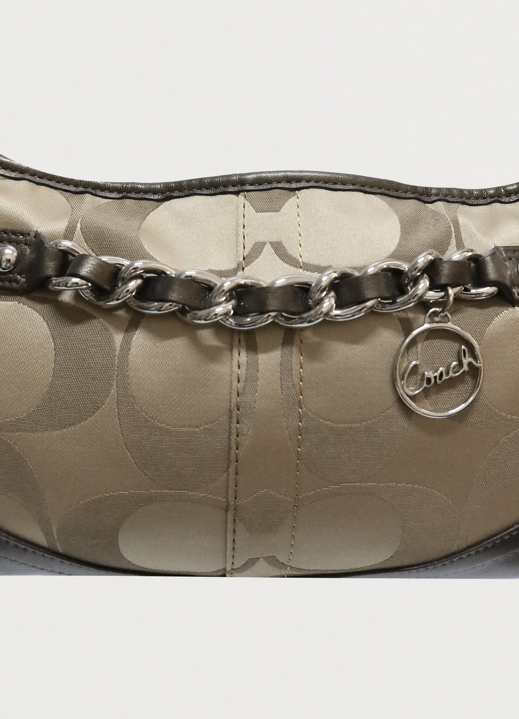 EAST WEST CHAIN DUFFLE CONVERTIBLE SHOULDER BAG