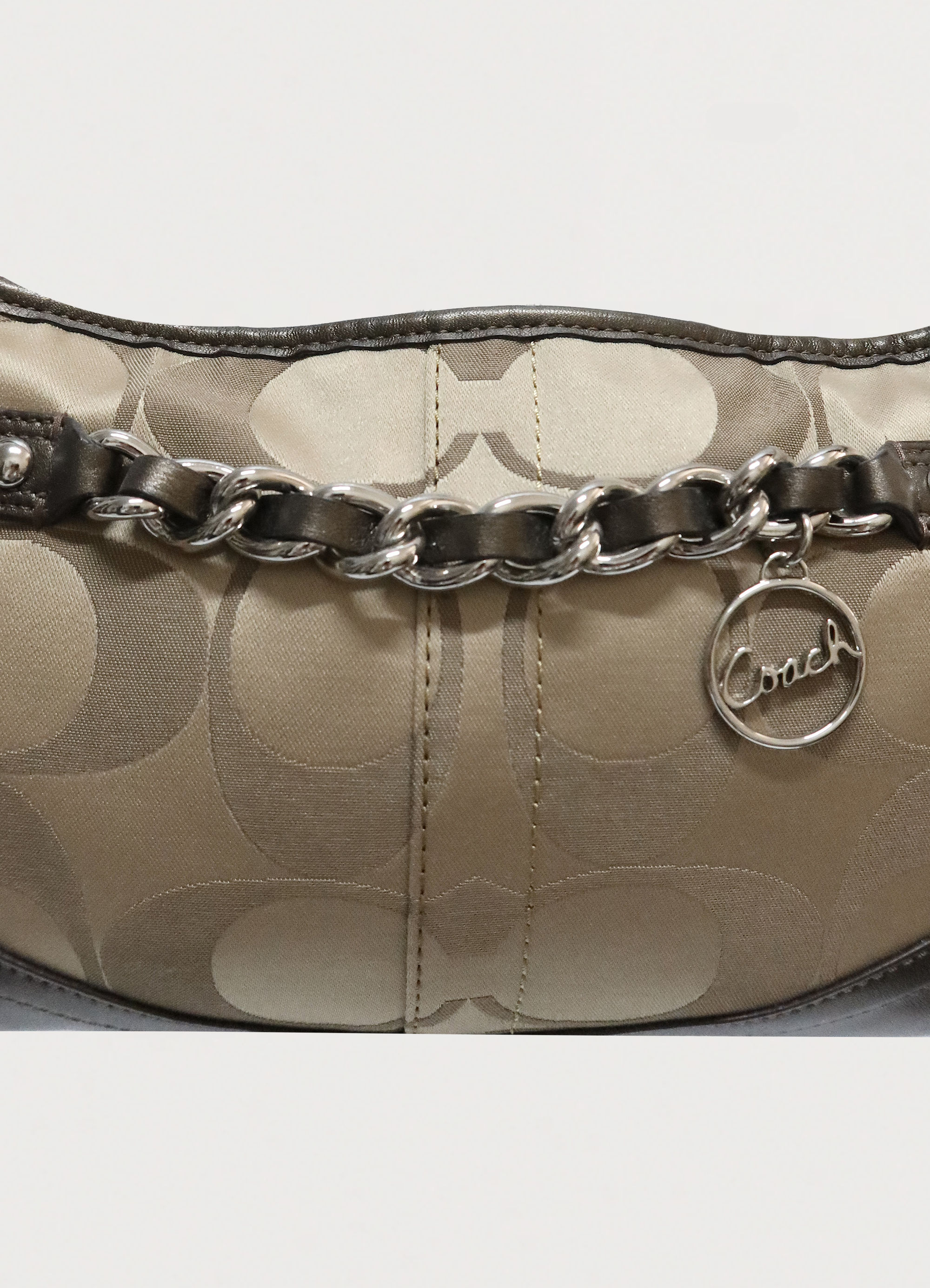 EAST WEST CHAIN DUFFLE CONVERTIBLE SHOULDER BAG