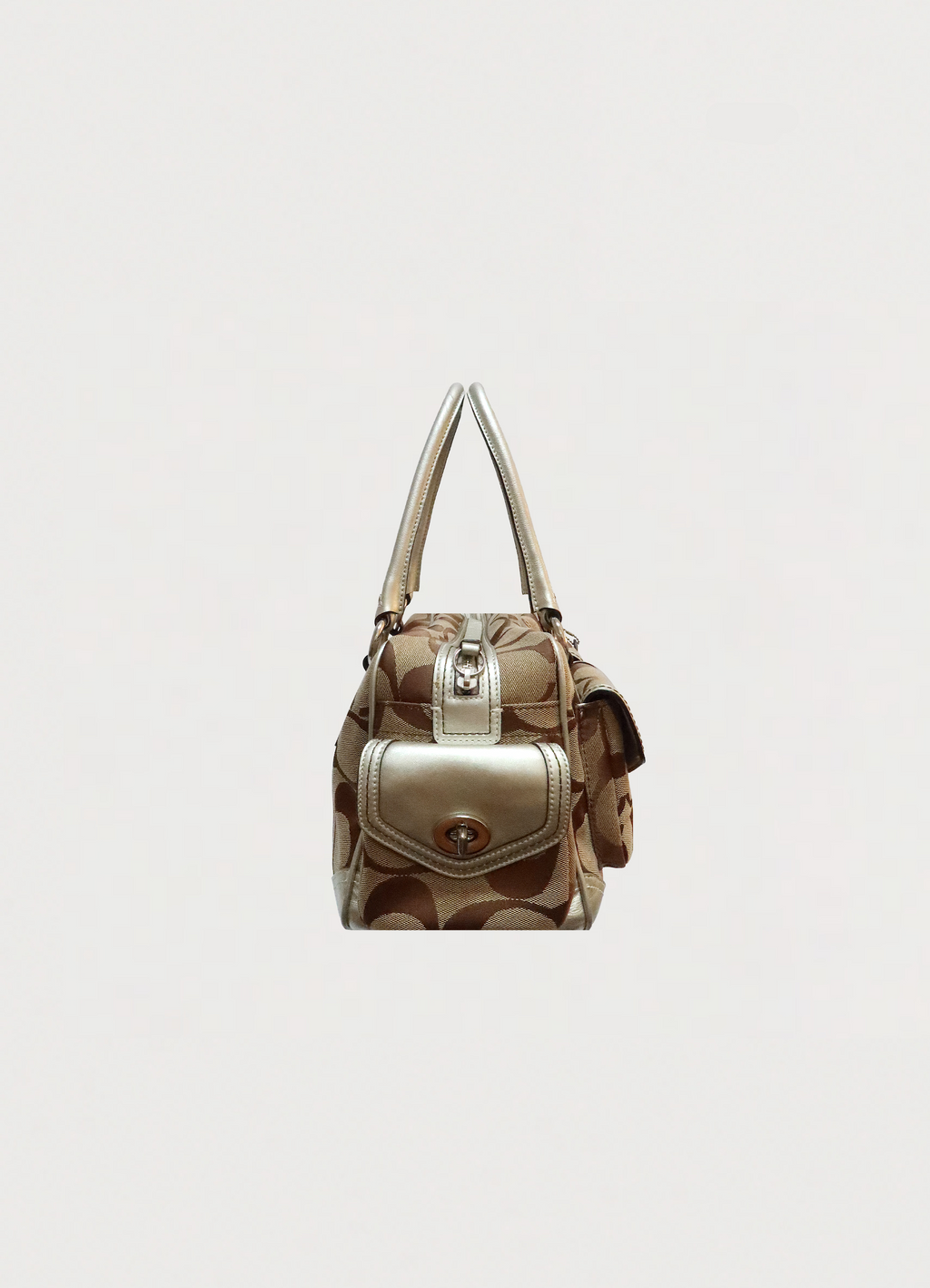 SIGNATURE GALLERY POCKET SATCHEL SHOULDER BAG