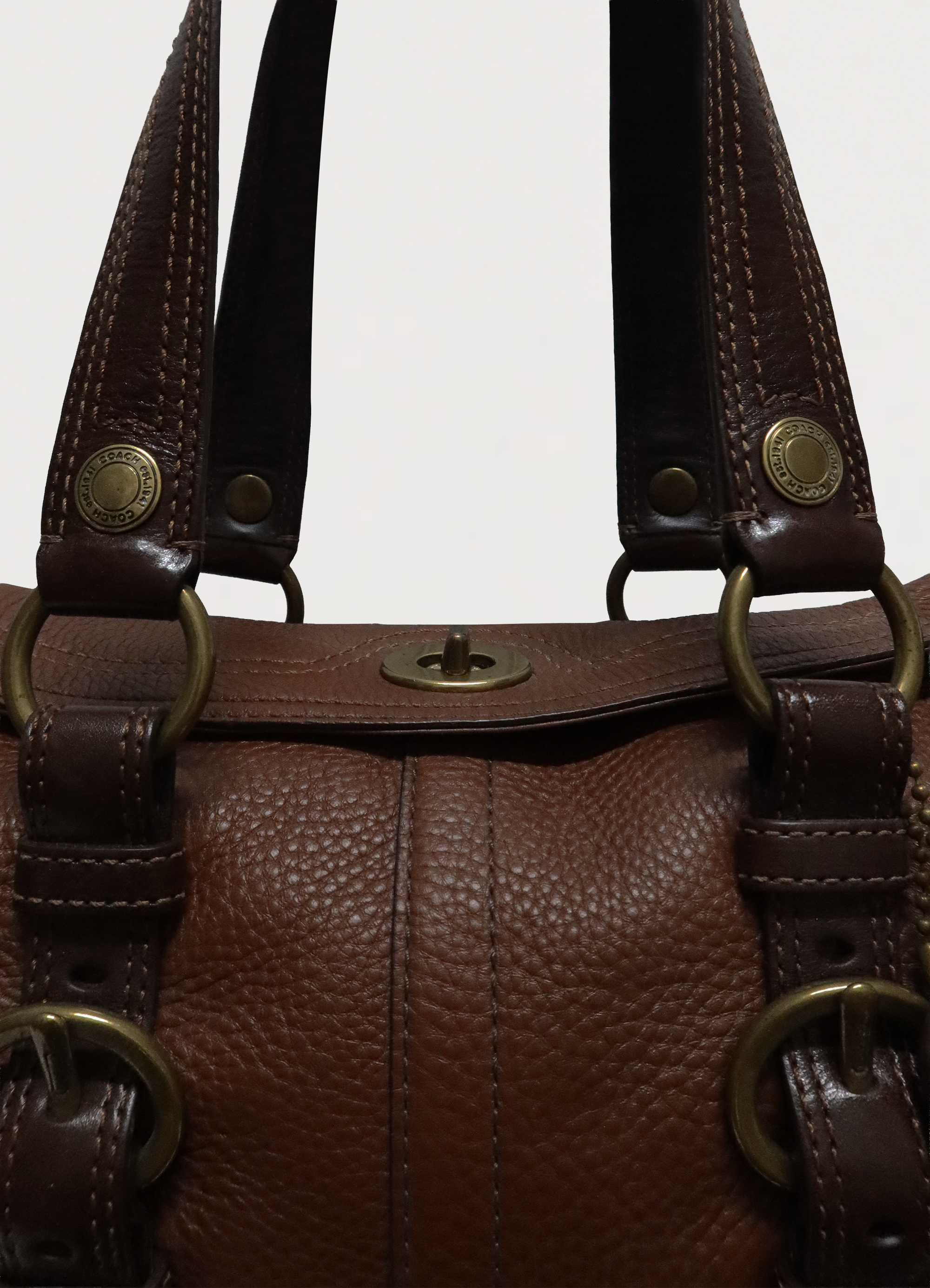 CHELSEA TURNLOCK LEATHER SATCHEL BAG