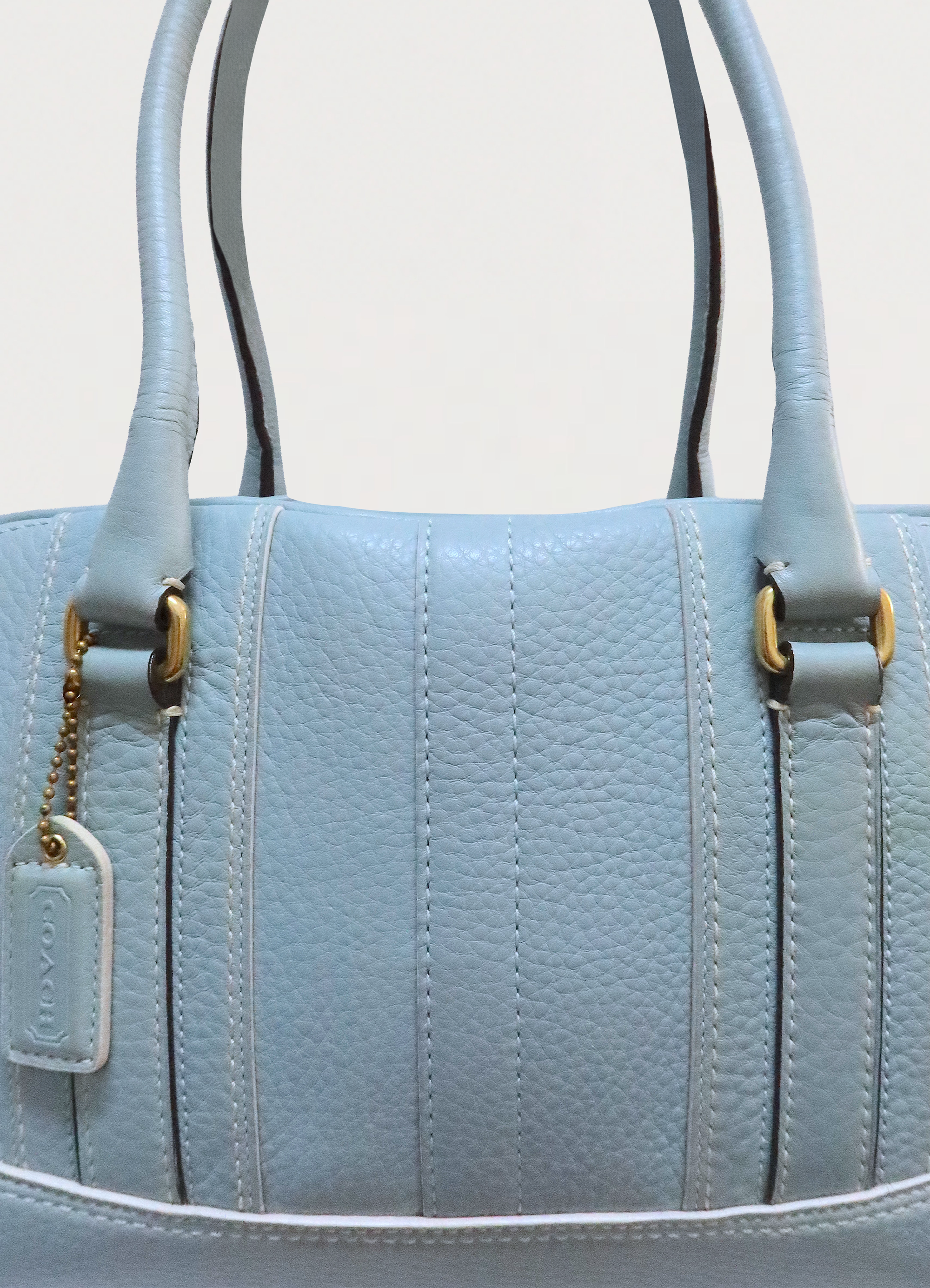 HAMPTONS PEBBLED LEATHER SATCHEL BAG