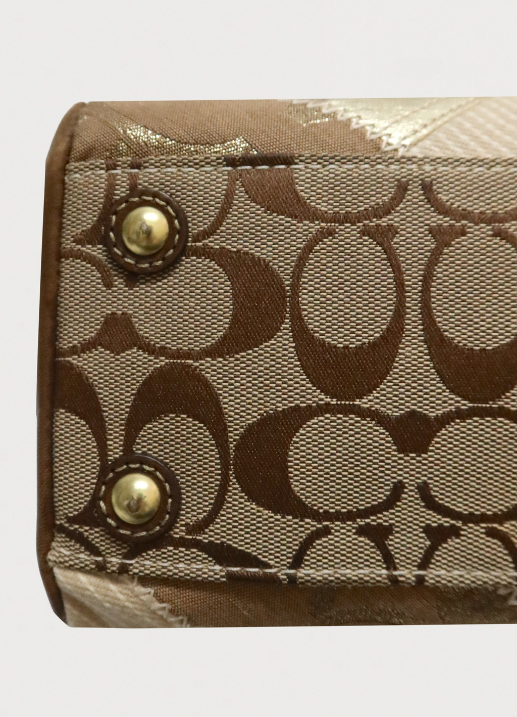 PATCHWORK HAMPTONS TURNLOCK SHOULDER BAG