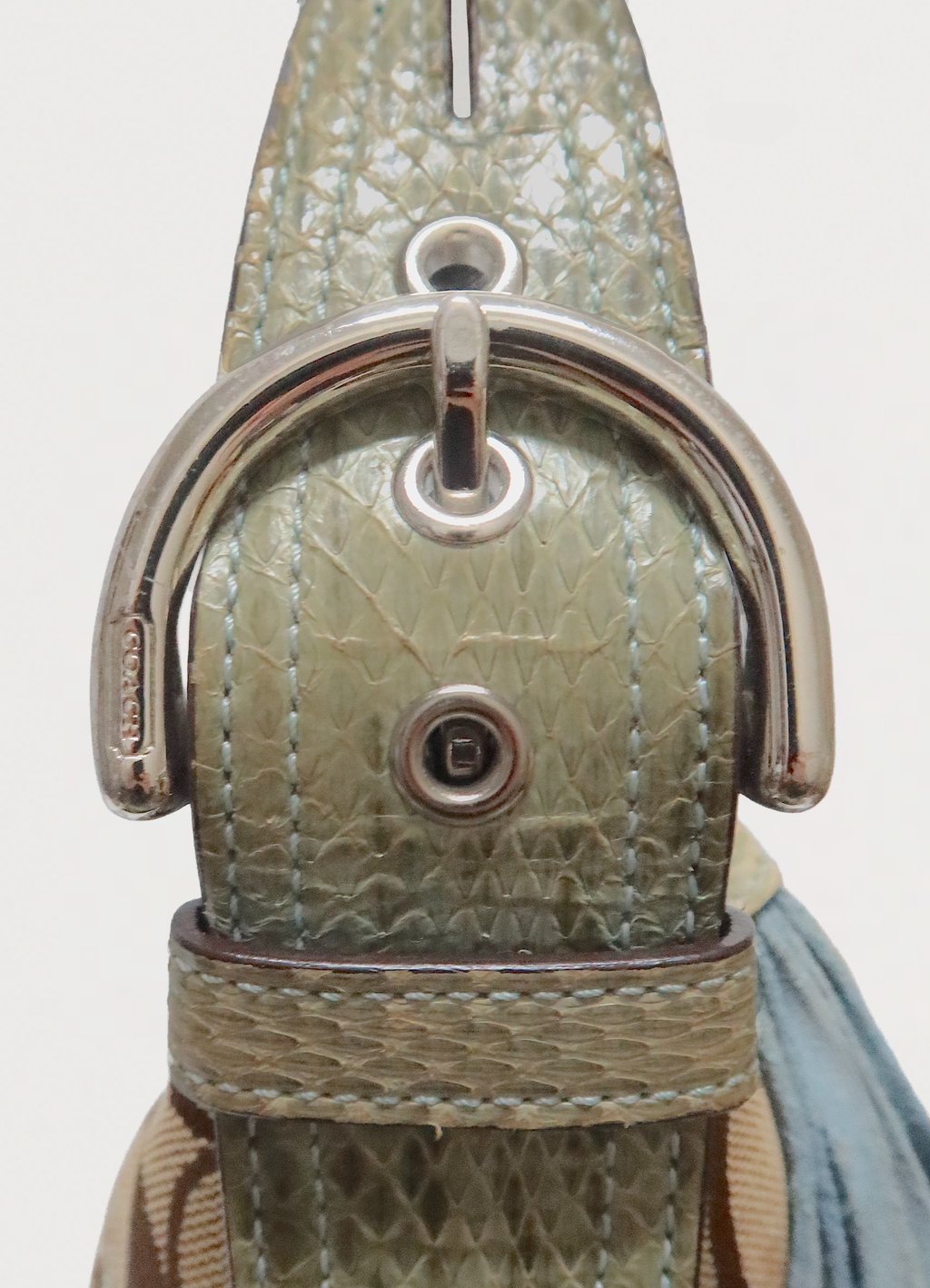 PATCHWORK PYTHON HOBO SHOULDER BAG