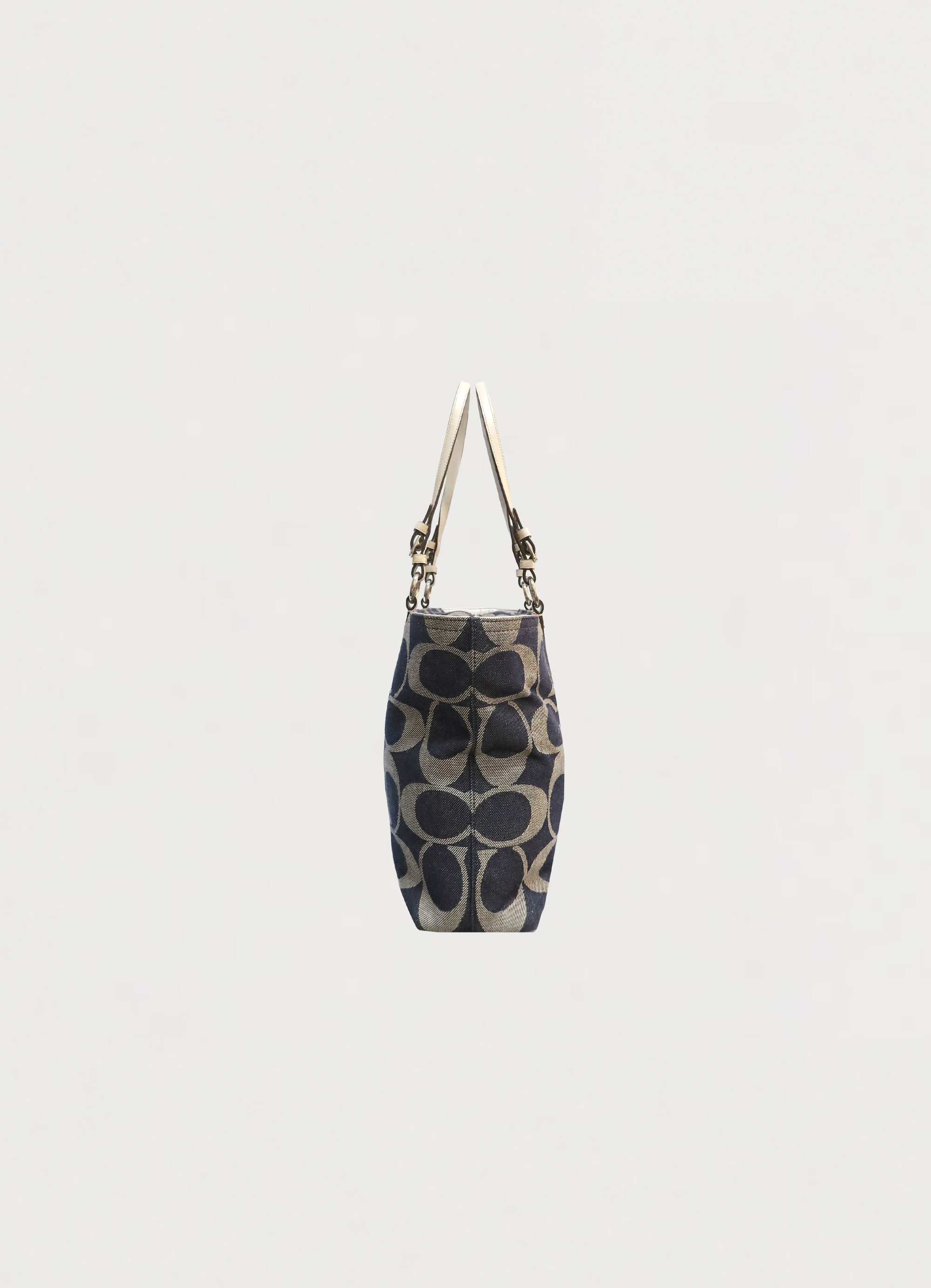 HAMPTONS SIGNATURE DENIM TOTE SHOULDER BAG