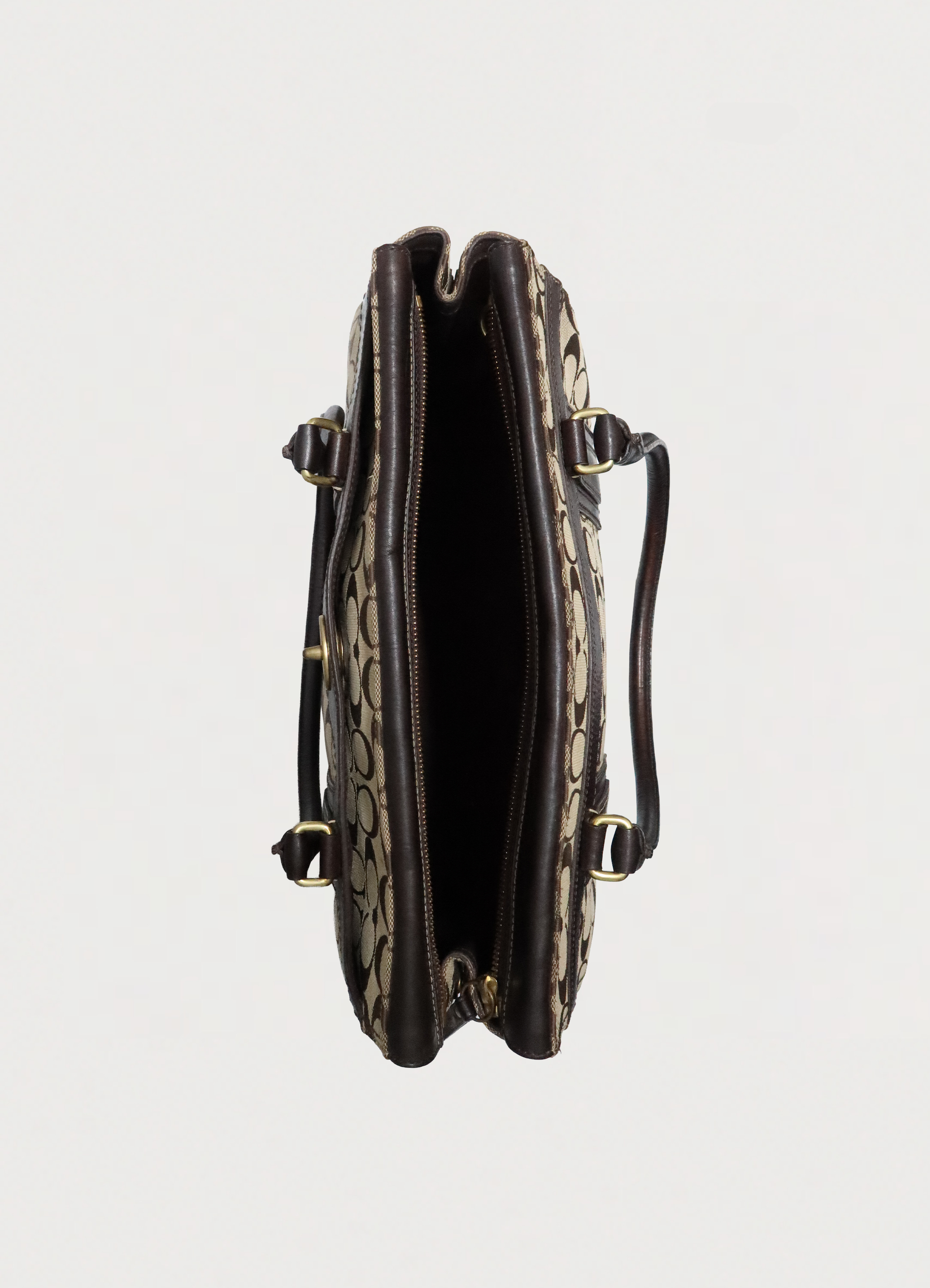 MADELINE TURNLOCK SIGNATURE SATCHEL SHOULDER BAG