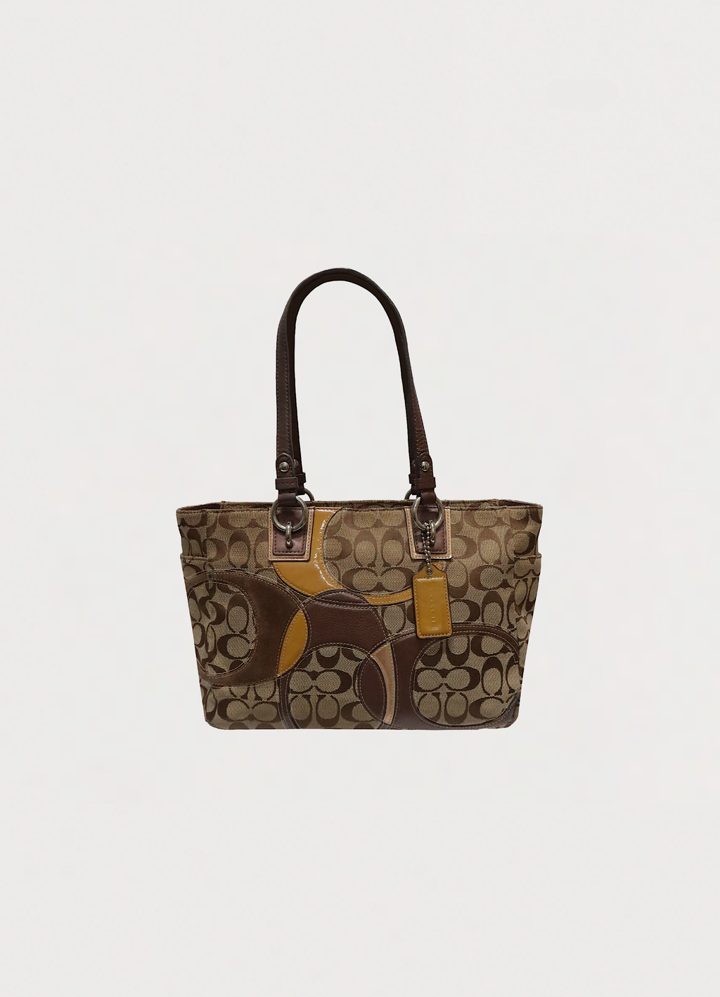 PATCHWORK SIGNATURE MONOGRAM TOTE BAG