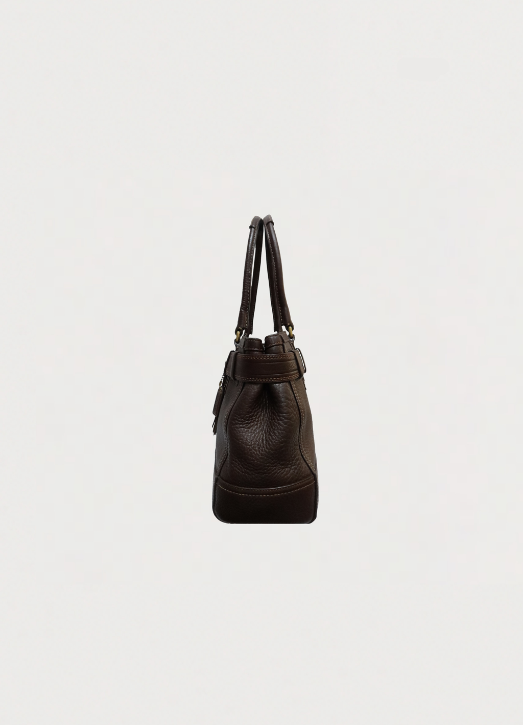 HAMPTONS PEBBLED LEATHER SATCHEL SHOULDER BAG