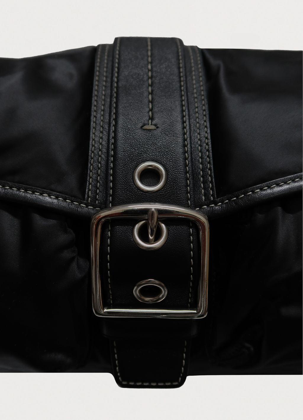 BUCKLE FLAP POCKET SATCHEL BAG