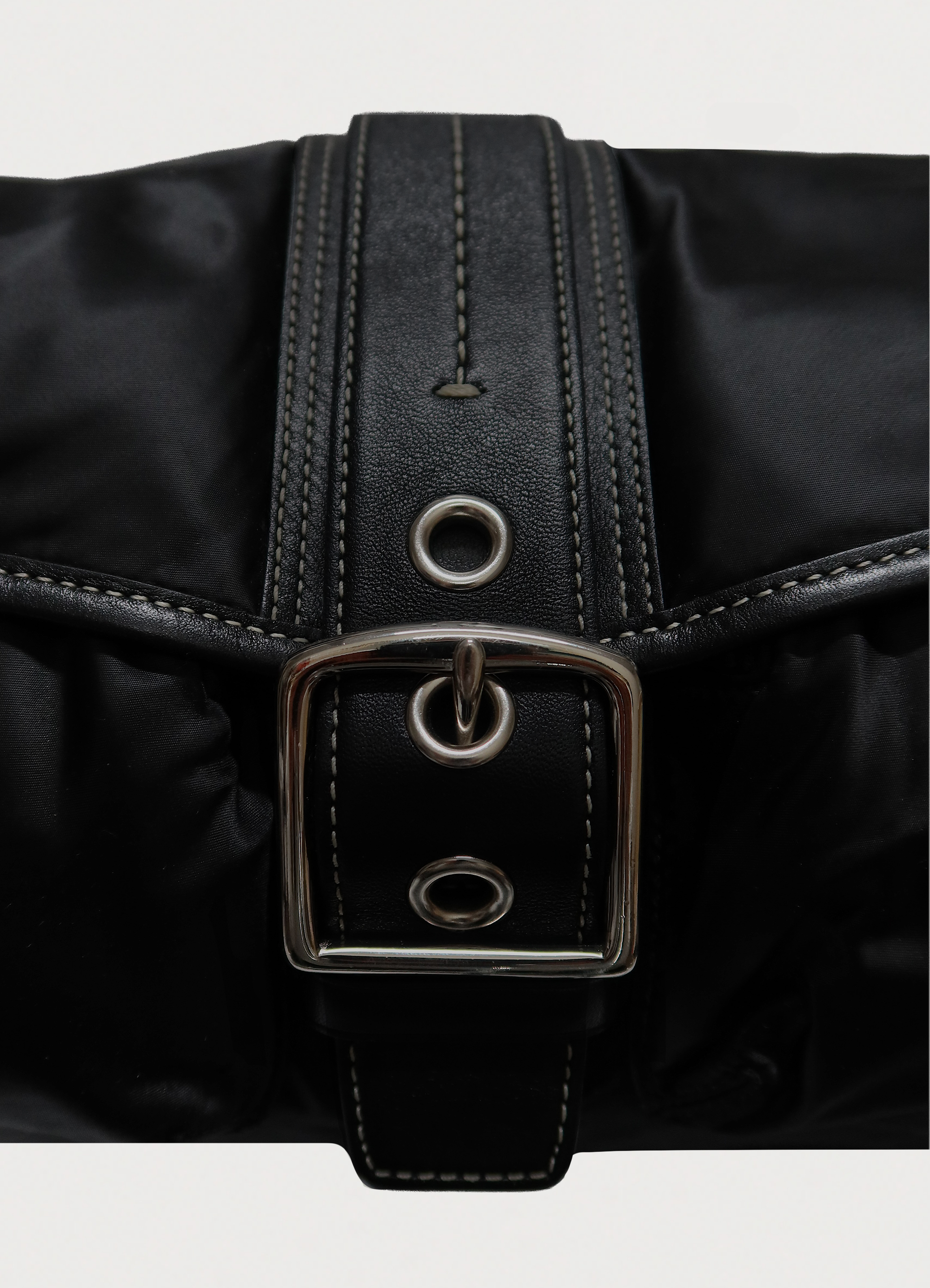 BUCKLE FLAP POCKET SATCHEL BAG