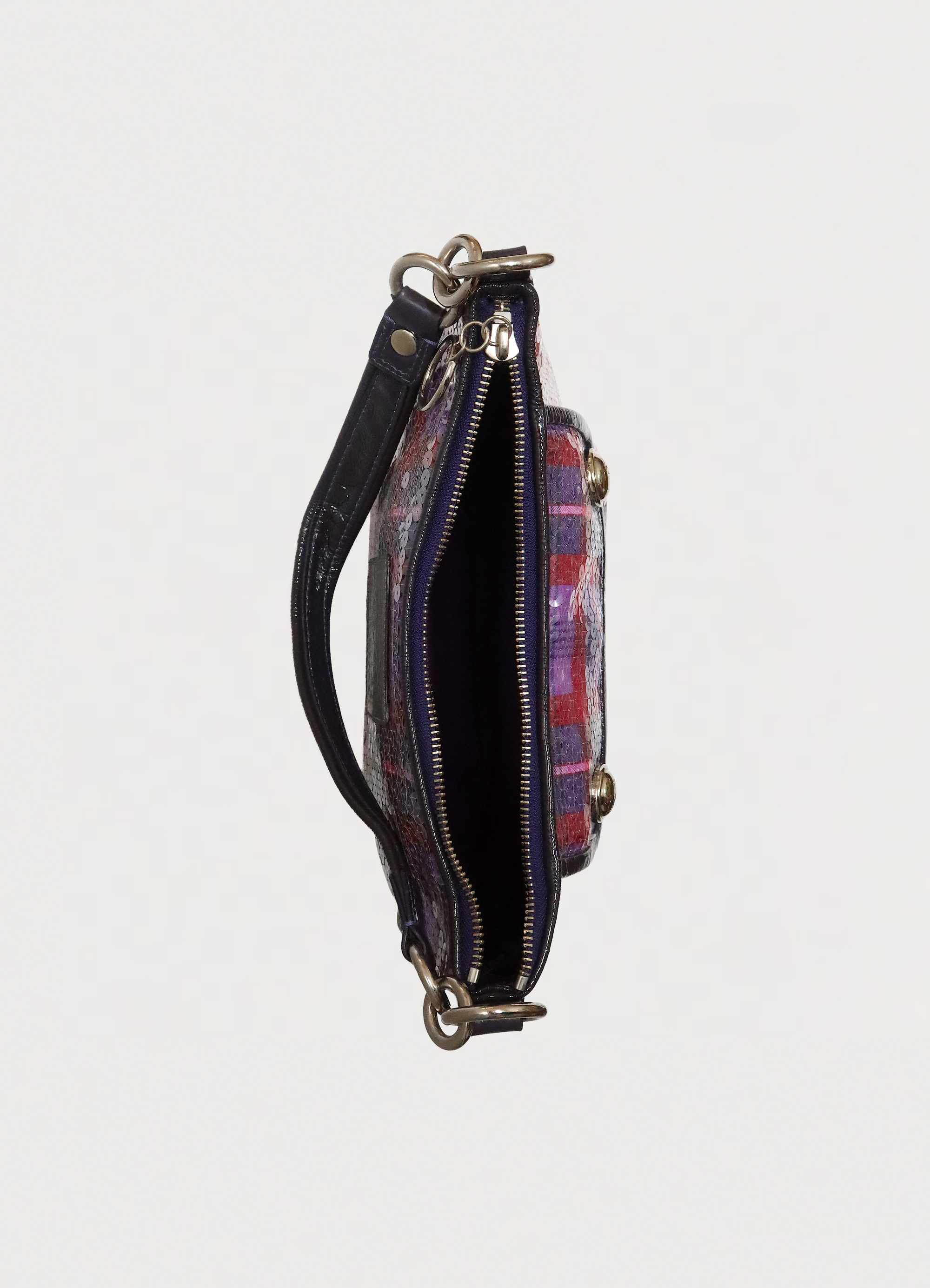 POPPY GROOVY SEQUIN TARTAN SHOULDER BAG