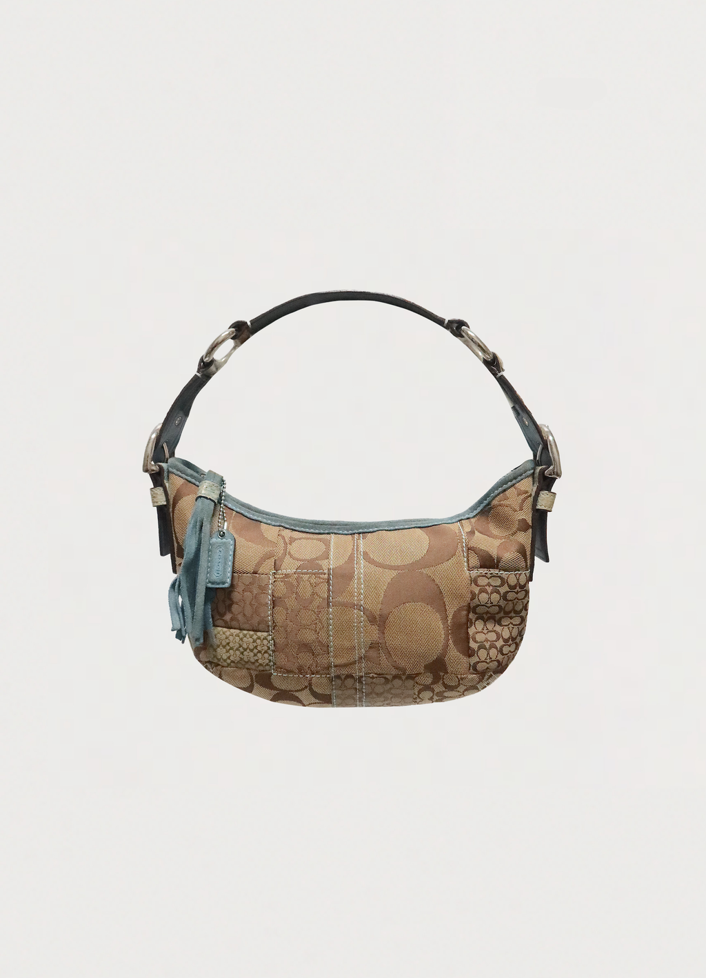 PATCHWORK PYTHON HOBO SHOULDER BAG