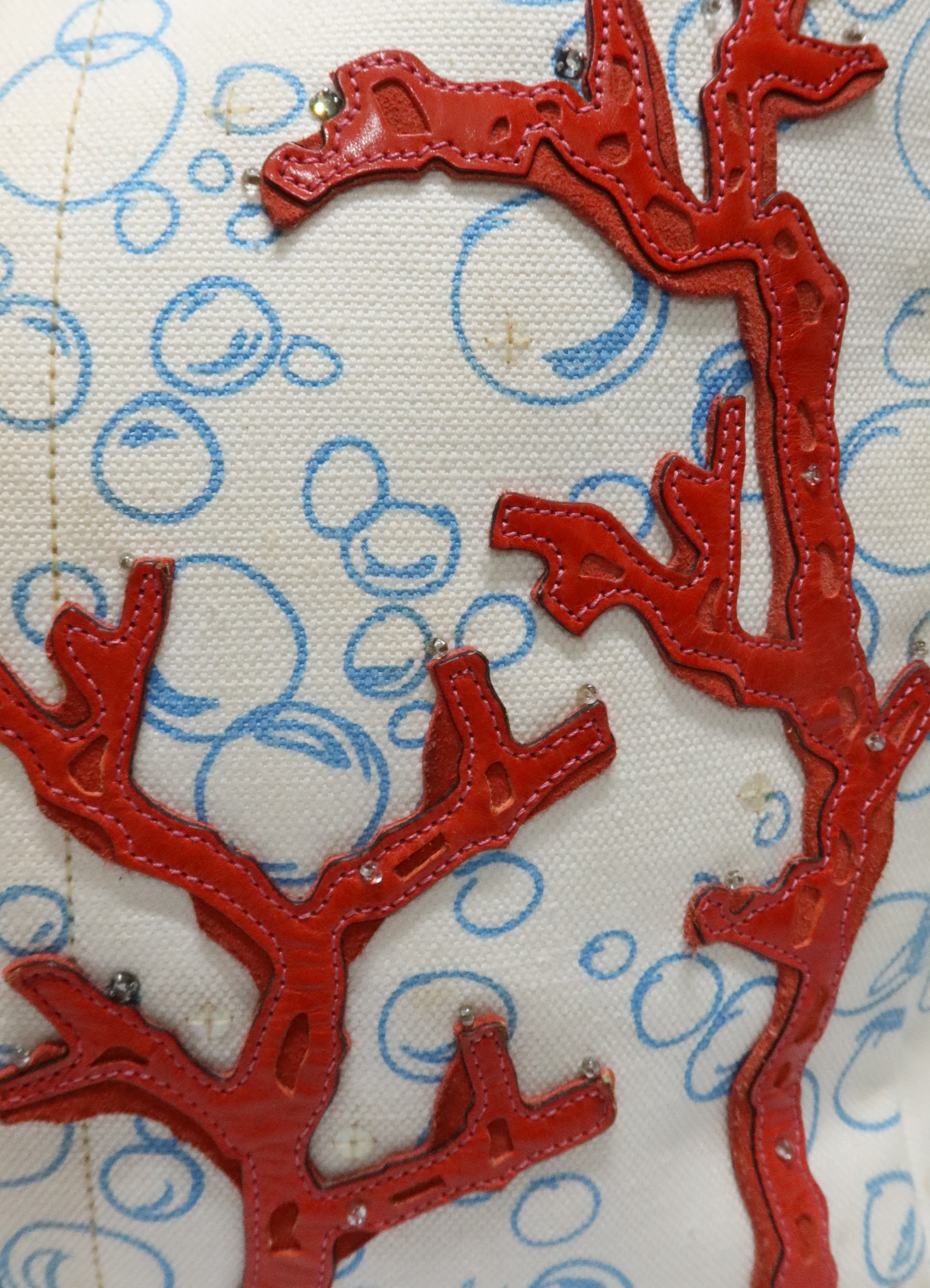 LIMITED EDITION RESORT BUBBLE FISH CORAL TOTE BAG