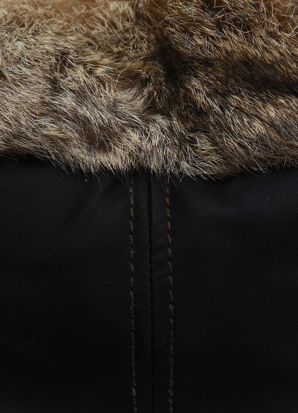 PARKA SOHO RABBIT FUR TRIM HOBO BAG