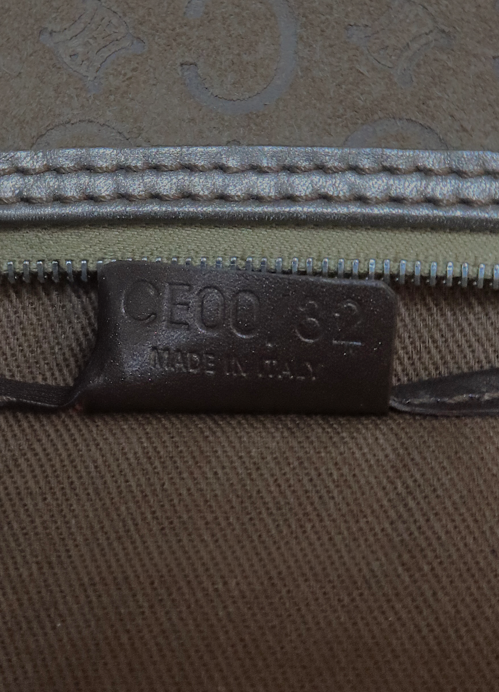 C MACADAM MONOGRAM SUEDE SHOULDER BAG