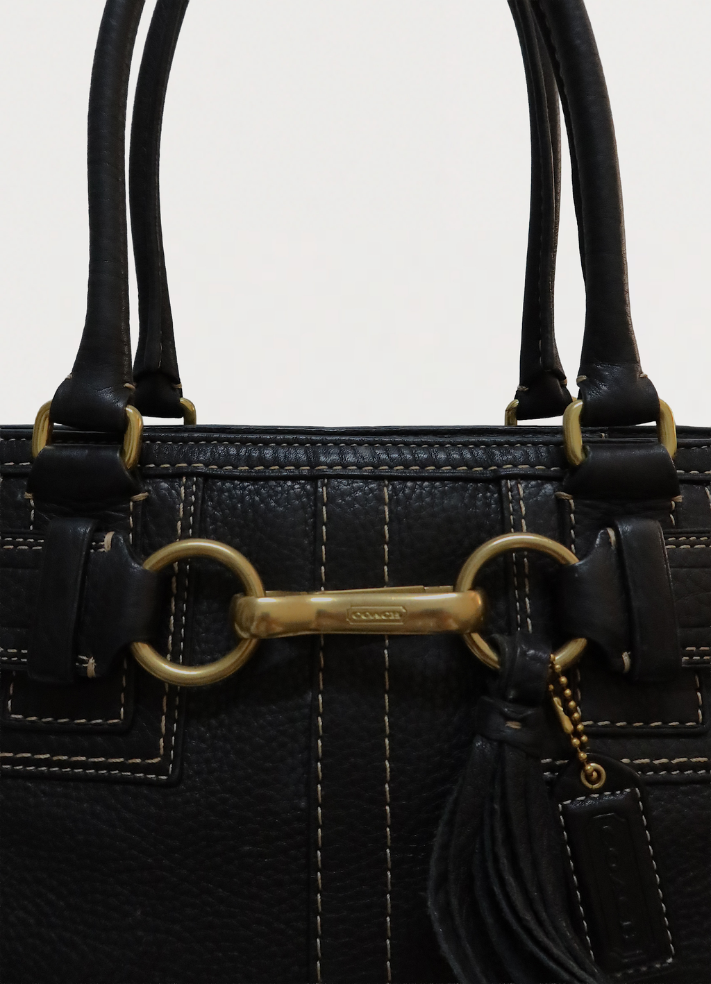 HAMPTONS LEATHER CARRYALL SATCHEL BAG