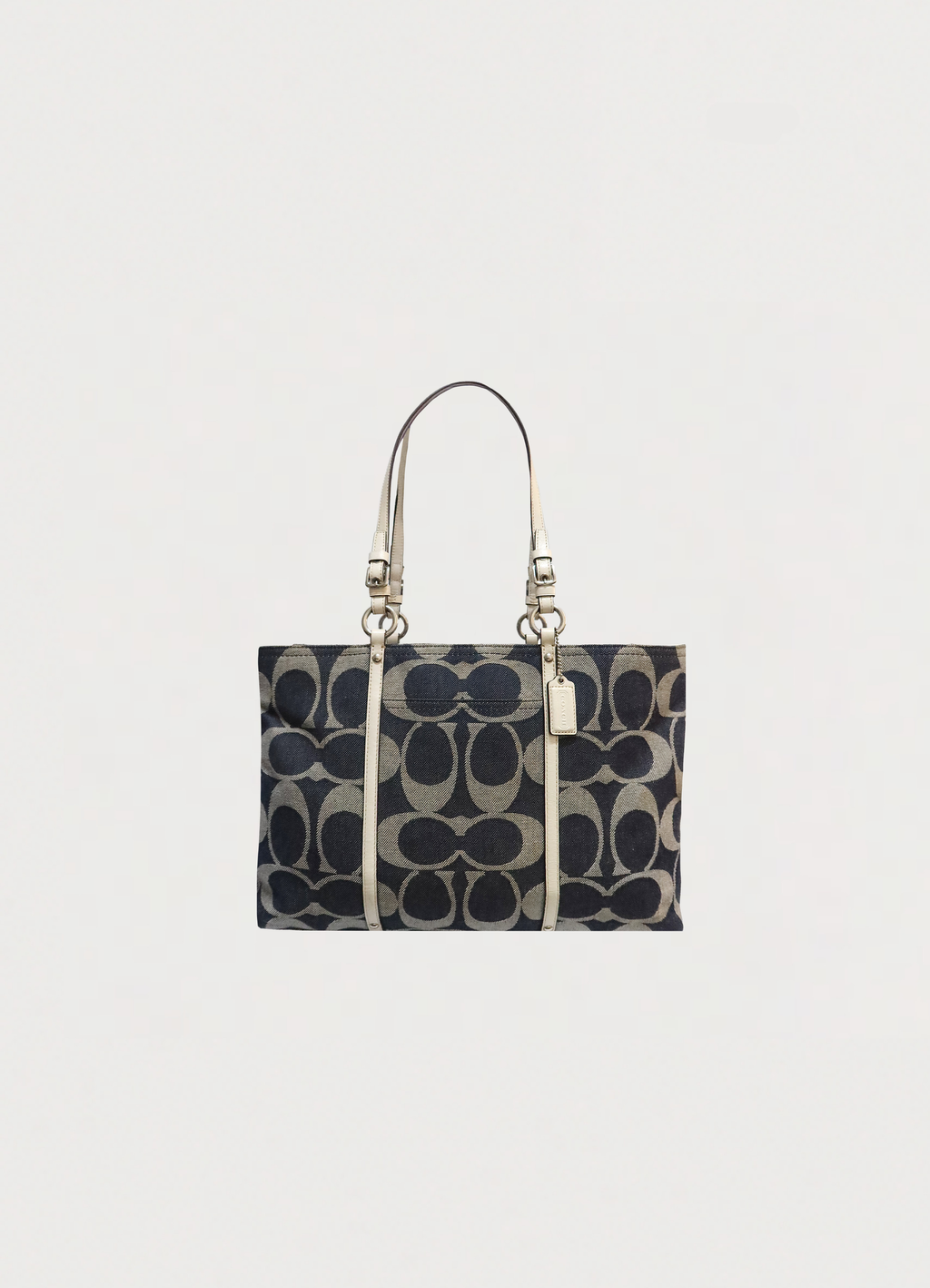 HAMPTONS SIGNATURE DENIM TOTE SHOULDER BAG