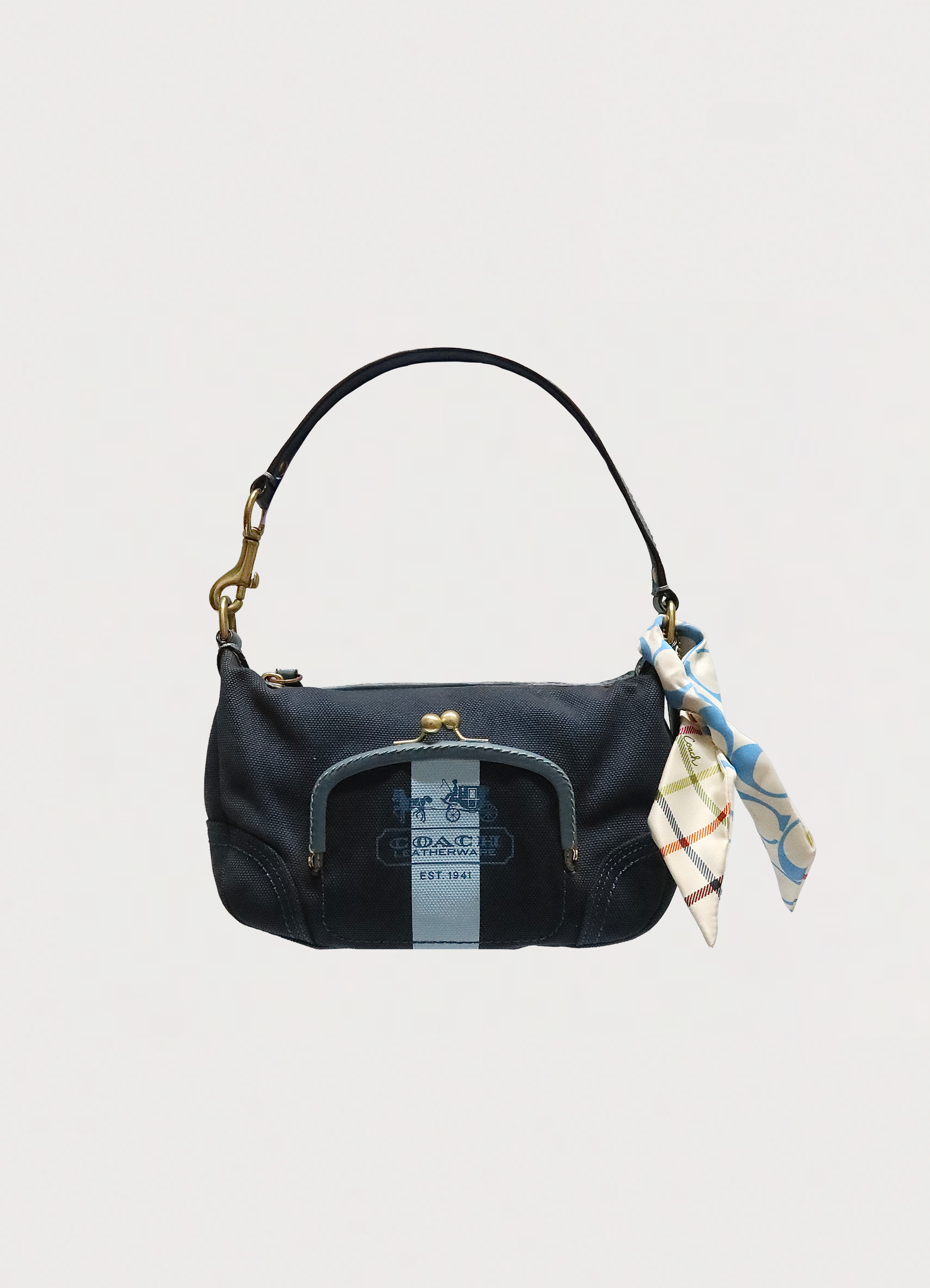 KISSLOCK POCKET STRIPE POCHETTE BAG
