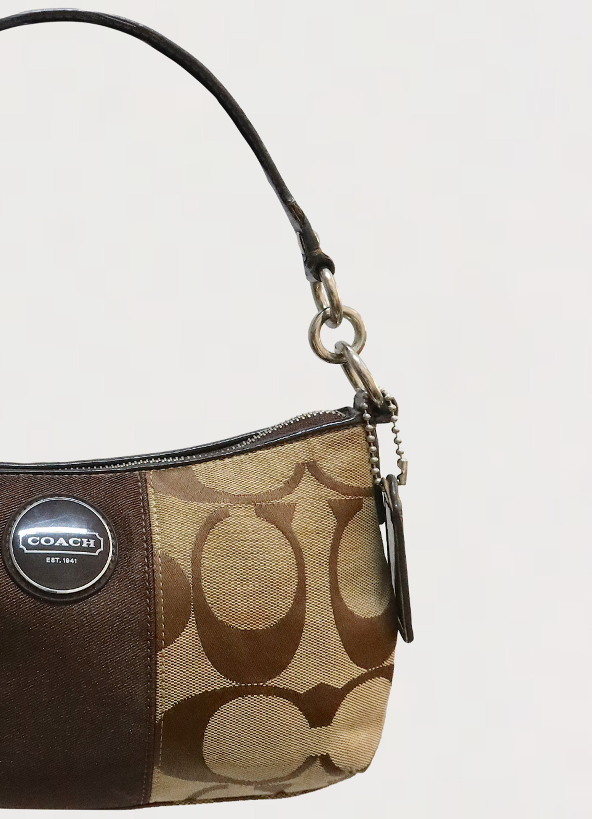 SIGNATURE STRIPE DEMI SHOULDER BAG