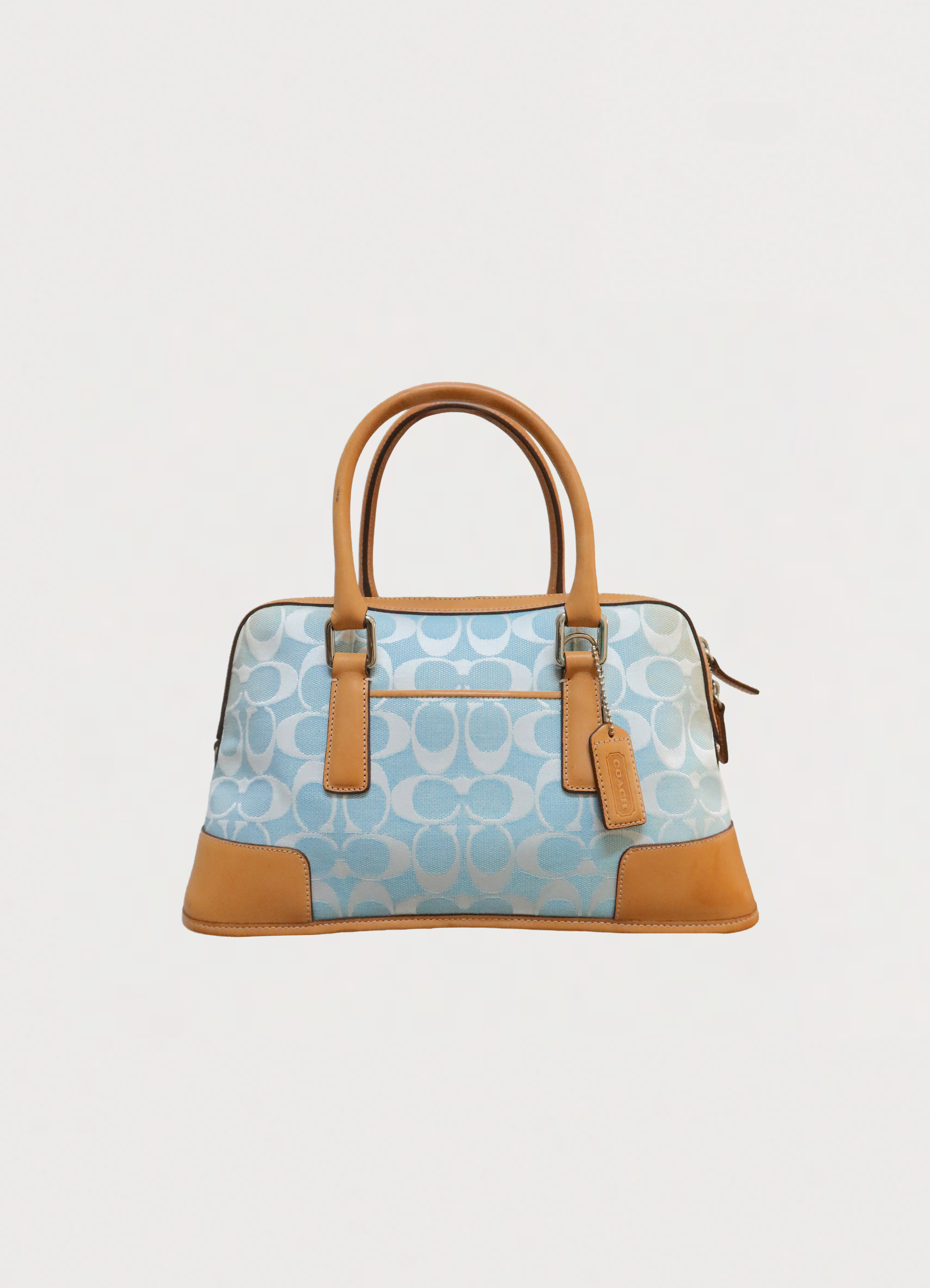 SIGNATURE CANVAS SATCHEL HANDBAG