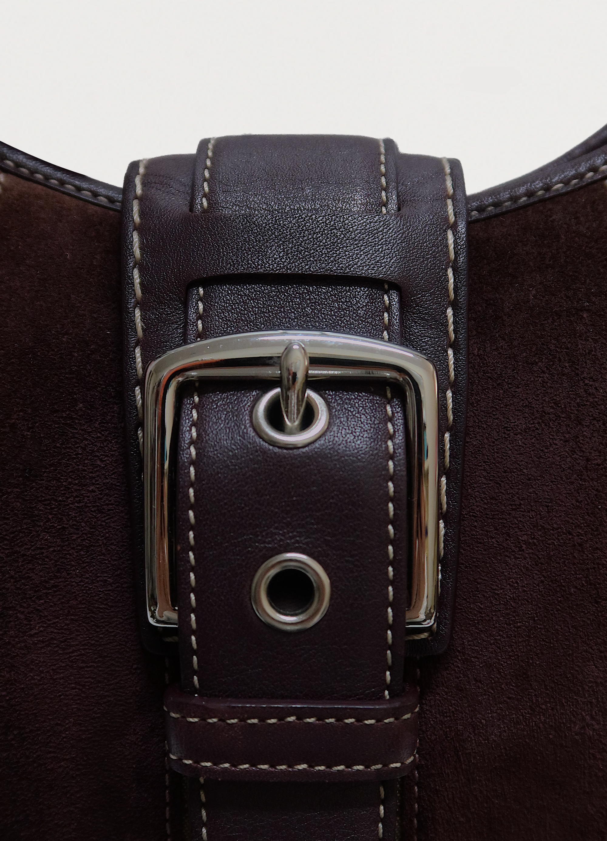 HAMPTONS PATCHWORK BUCKLE SHOULDER BAG