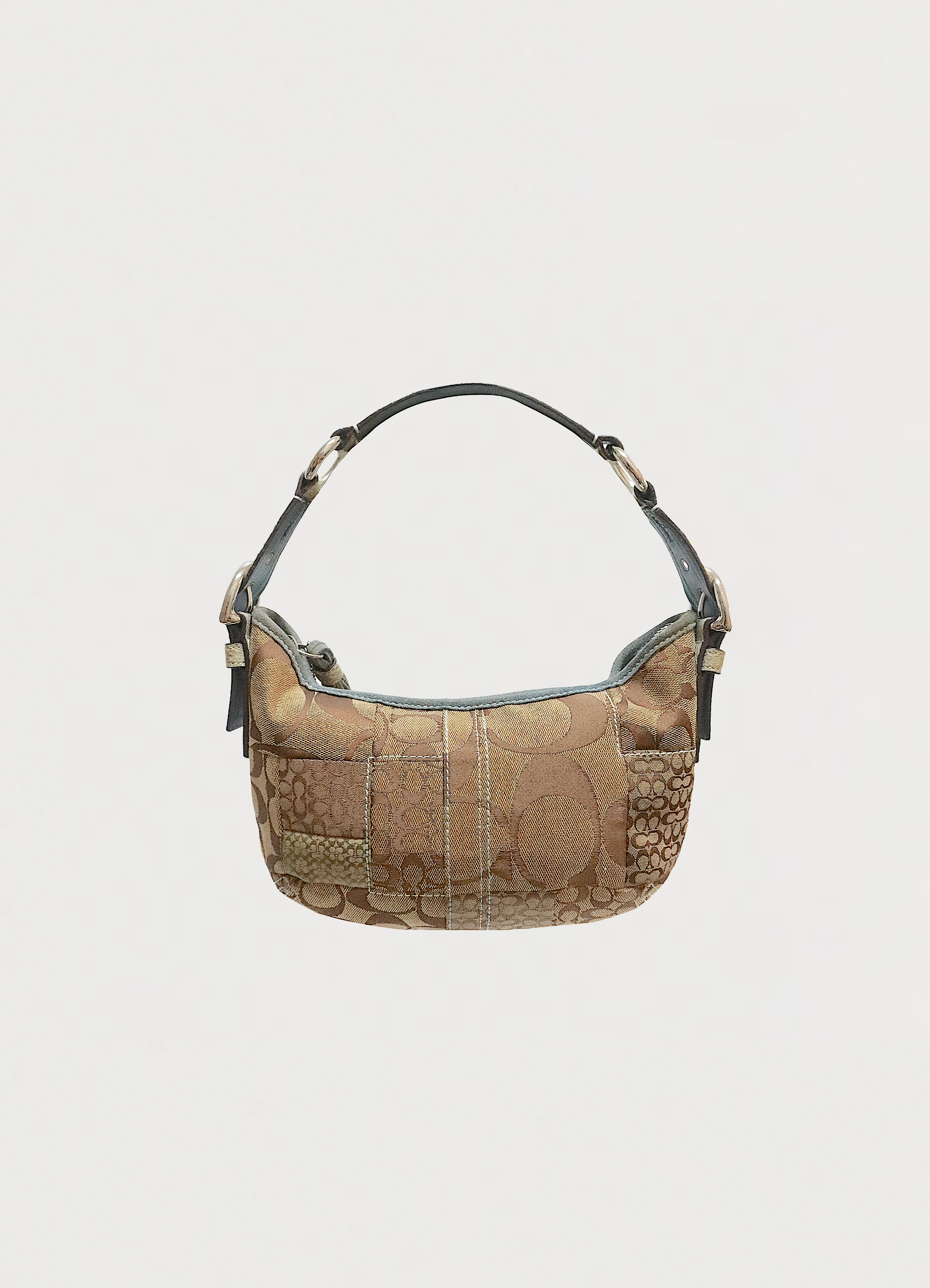 PATCHWORK PYTHON HOBO SHOULDER BAG
