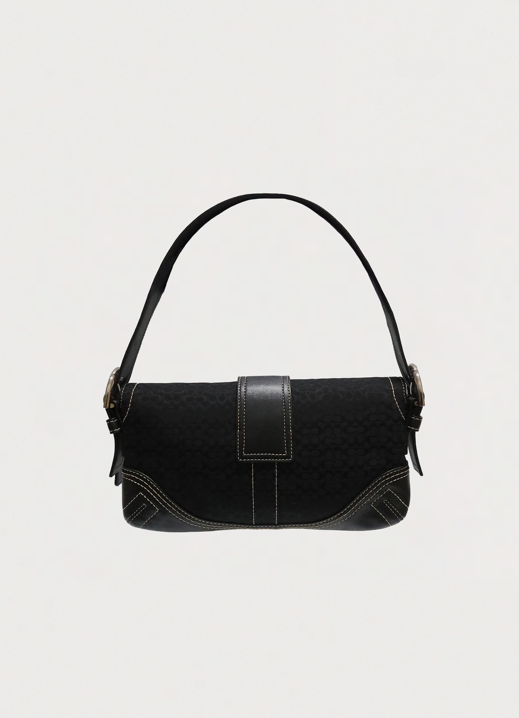 SOHO SIGNATURE MONOGRAM FLAP SHOULDER BAG