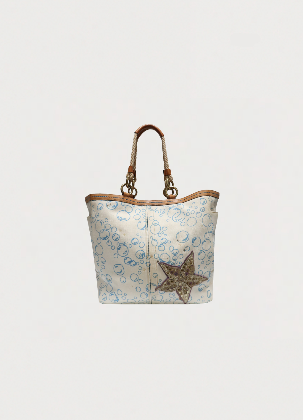 LIMITED EDITION RESORT BUBBLE FISH CORAL TOTE BAG