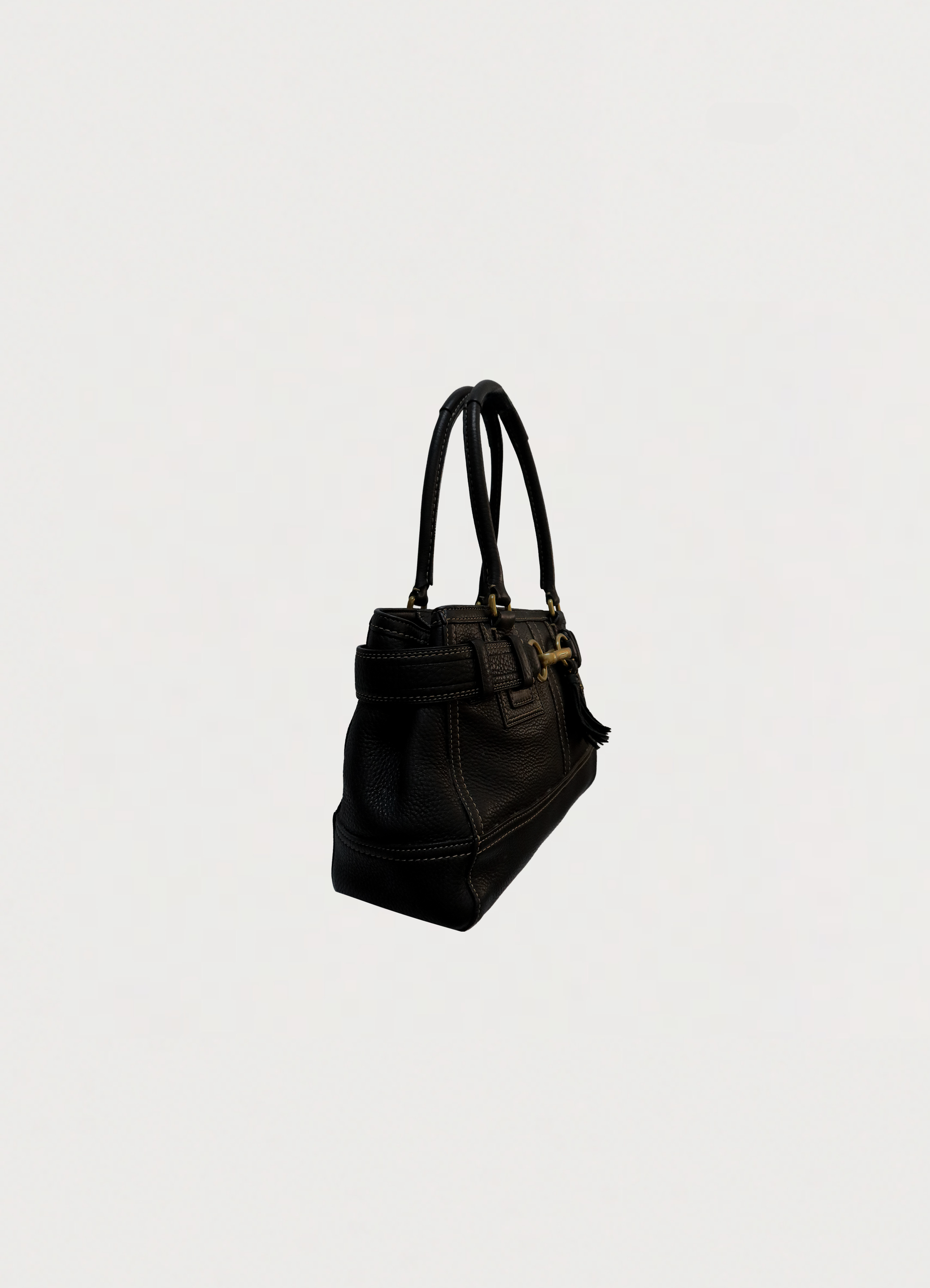 HAMPTONS LEATHER CARRYALL SATCHEL BAG