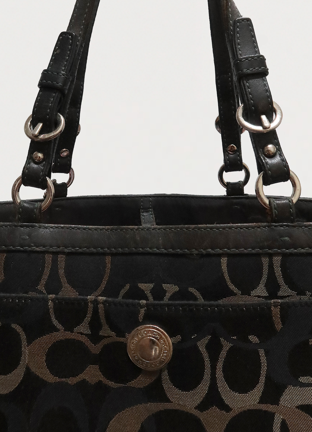 CHELSEA OPTIC SIGNATURE TOTE SHOULDER BAG