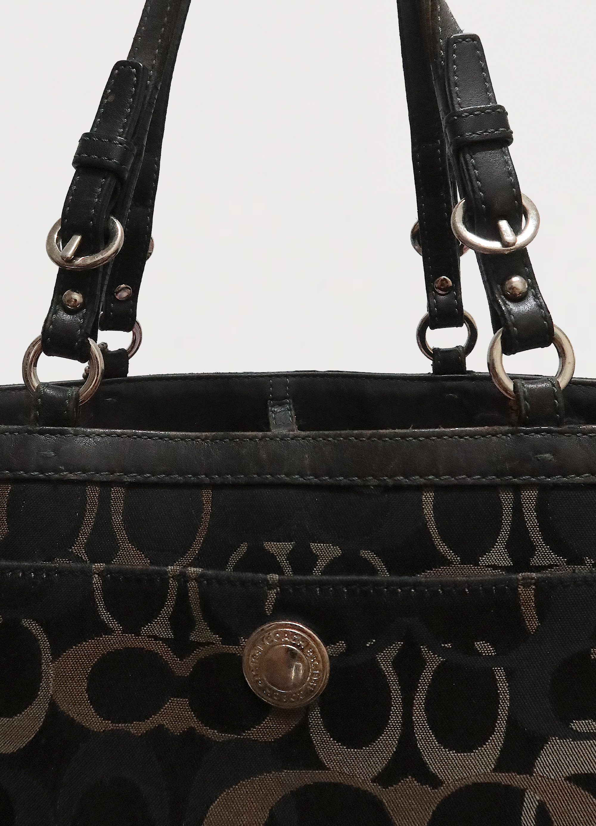 CHELSEA OPTIC SIGNATURE TOTE SHOULDER BAG